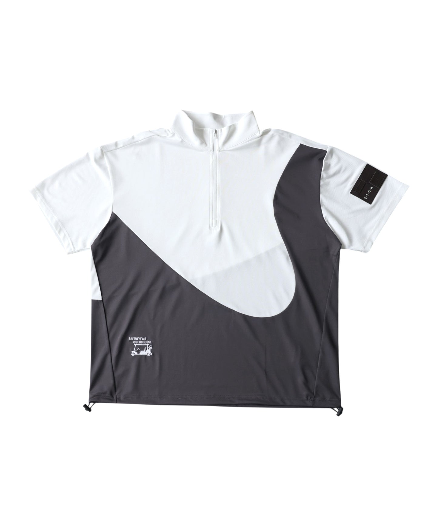ANTIQUA GOLF×STCH Half-Zip, Color-Blocked Stand-Neck Top Ladies