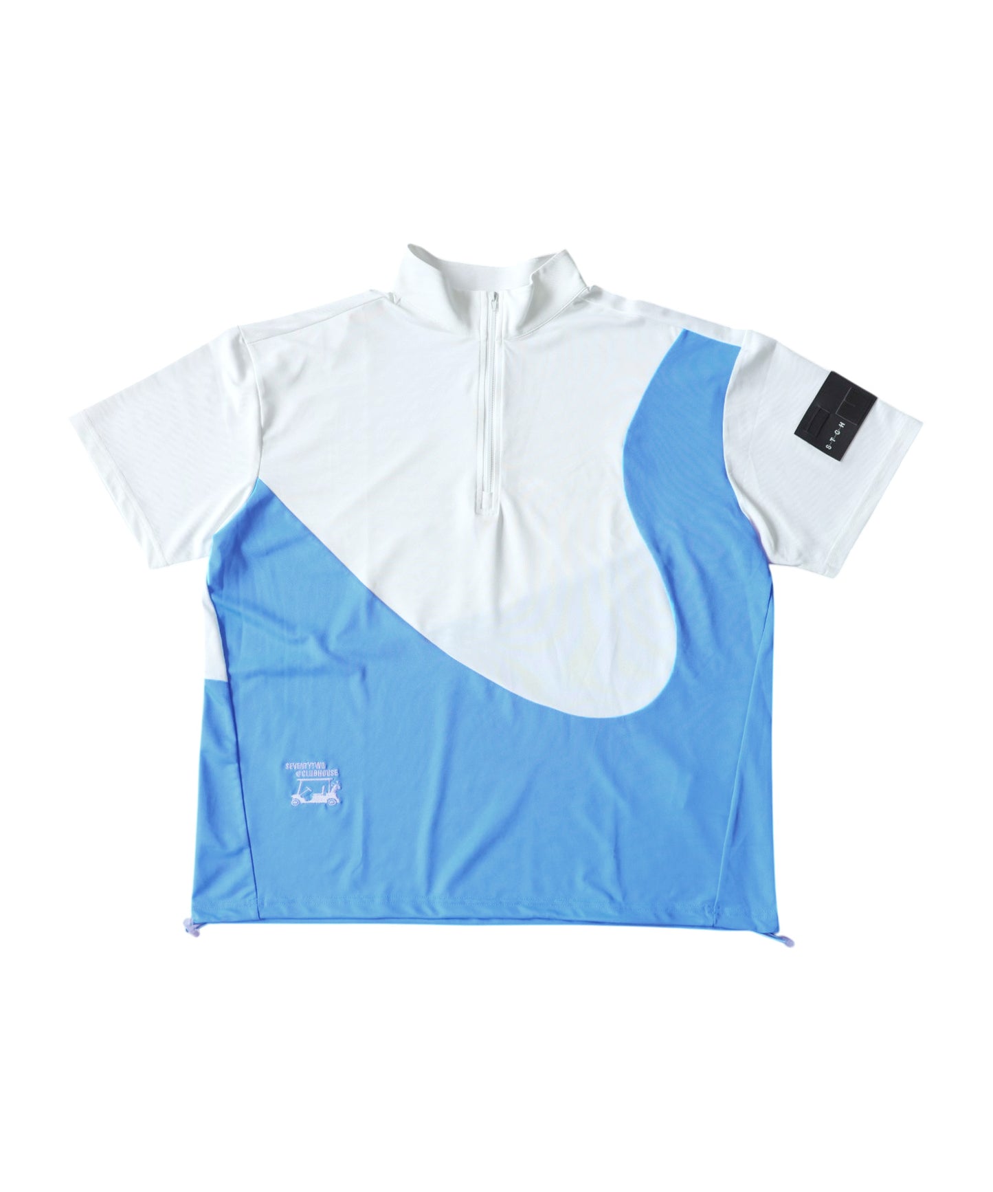 ANTIQUA GOLF×STCH Half-Zip, Color-Blocked Stand-Neck Top Ladies