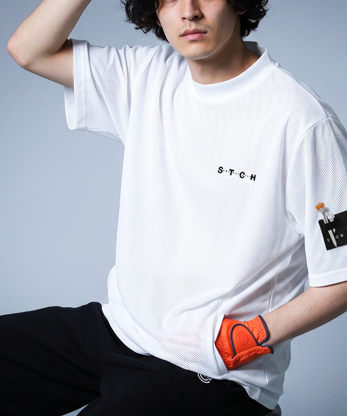 ANTIQUA GOLF×STCHMesh Fabric, Moisture-Wicking, Quick-Drying, Mock Neck Pullover Men’s