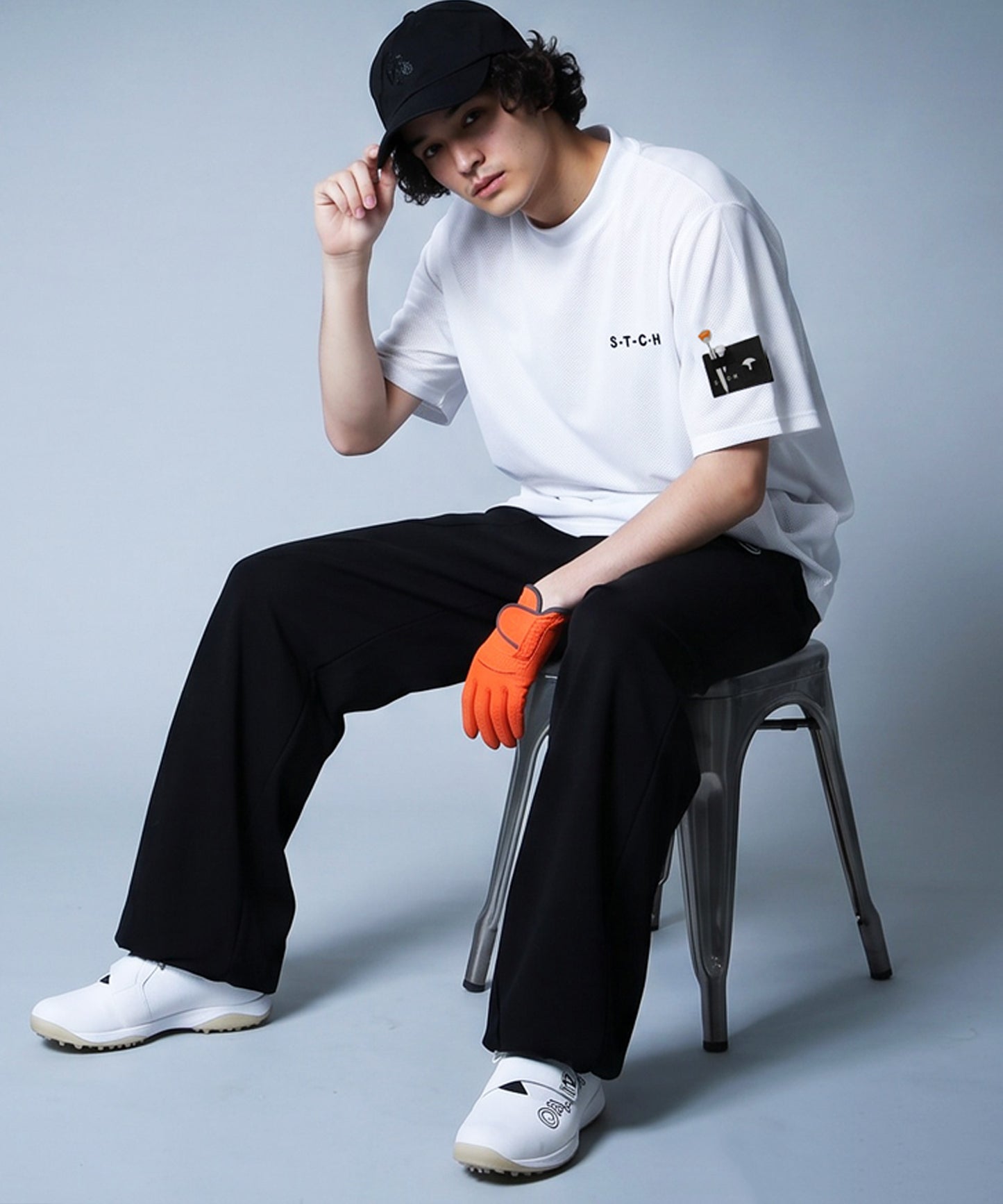 ANTIQUA GOLF×STCHMesh Fabric, Moisture-Wicking, Quick-Drying, Mock Neck Pullover Men’s