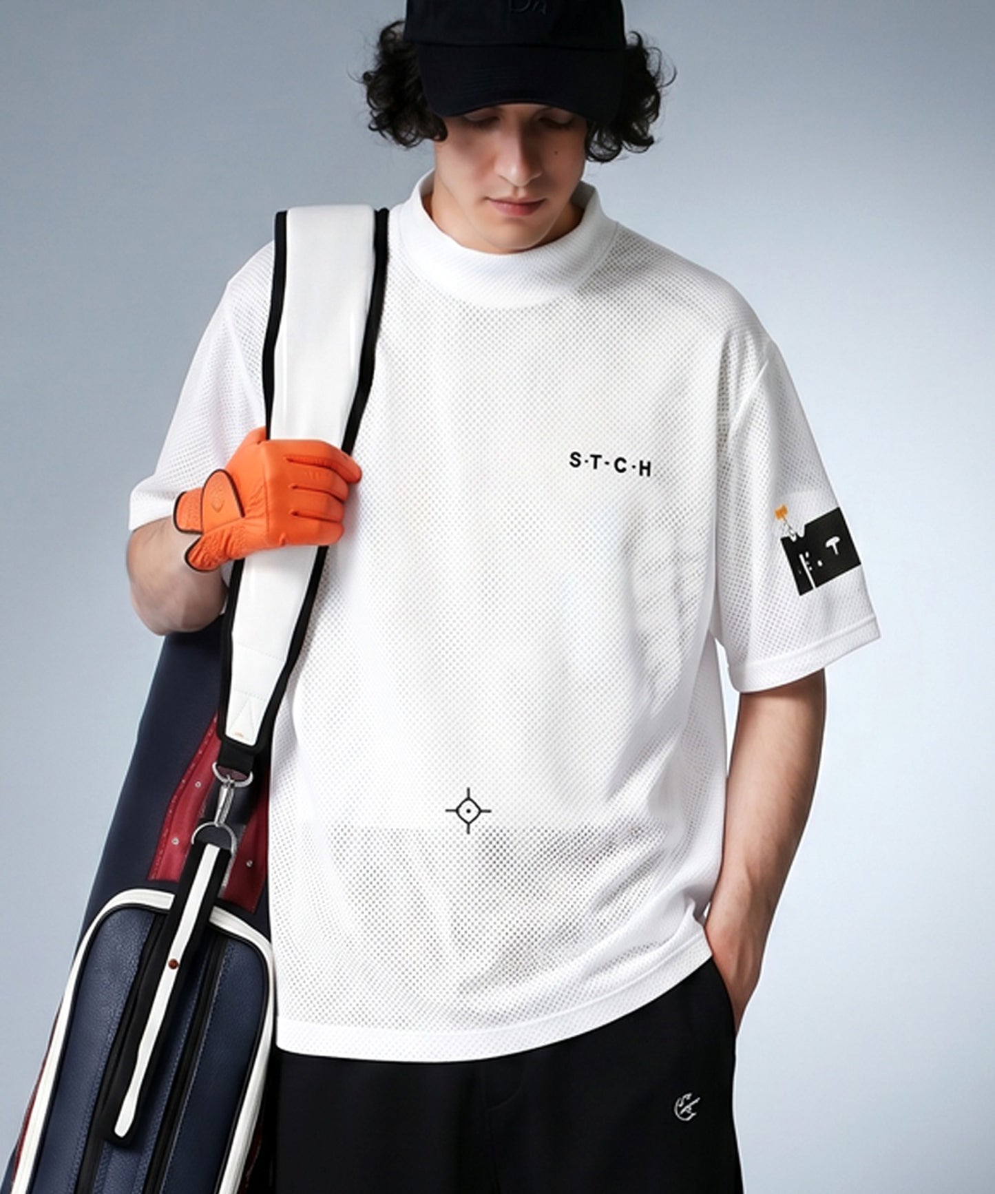 ANTIQUA GOLF×STCHMesh Fabric, Moisture-Wicking, Quick-Drying, Mock Neck Pullover Men’s