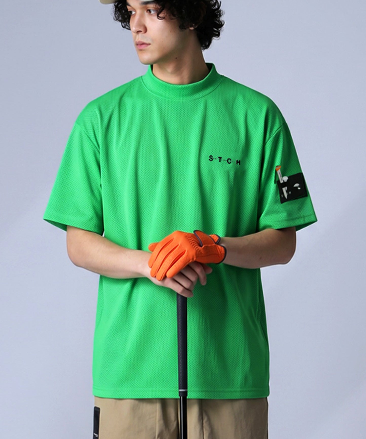 ANTIQUA GOLF×STCHMesh Fabric, Moisture-Wicking, Quick-Drying, Mock Neck Pullover Men’s