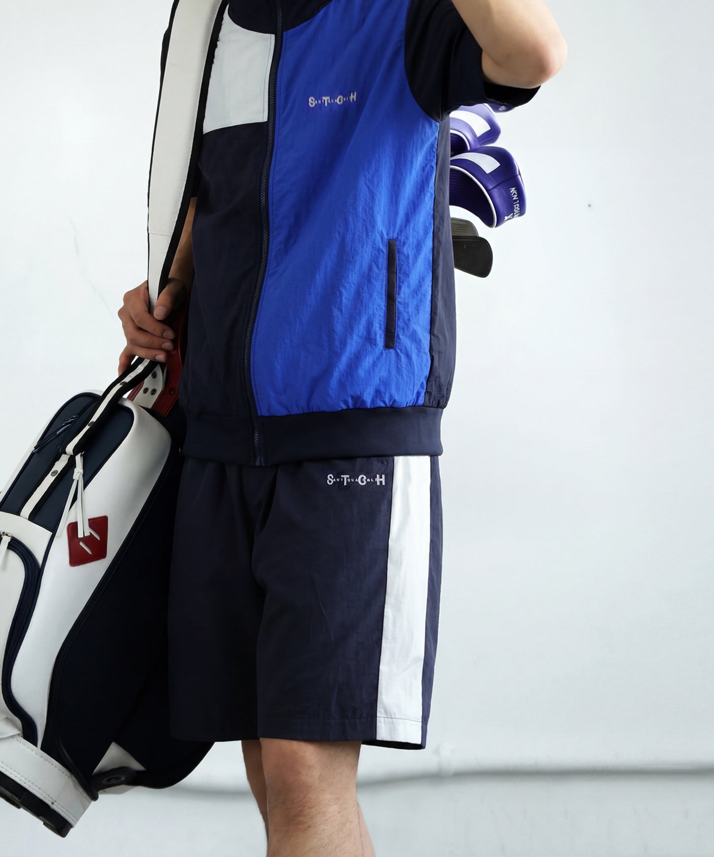 ANTIQUA GOLF×STCH Color-Blocked Shorts Men’s