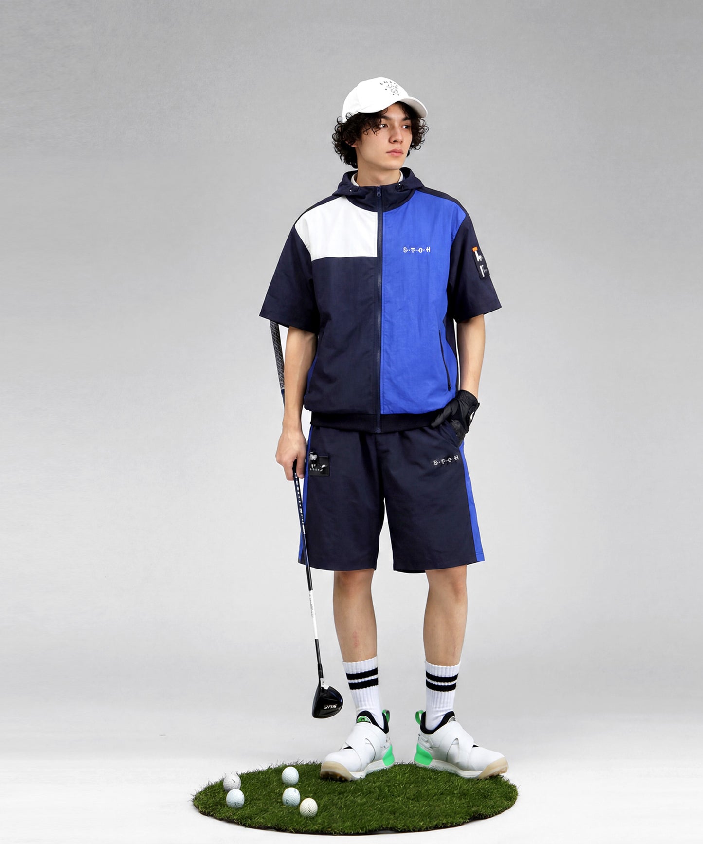 ANTIQUA GOLF×STCH Color-Blocked Shorts Men’s