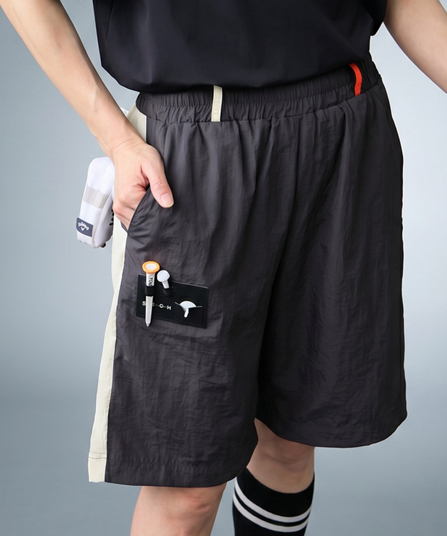 ANTIQUA GOLF×STCH Color-Blocked Shorts Ladies