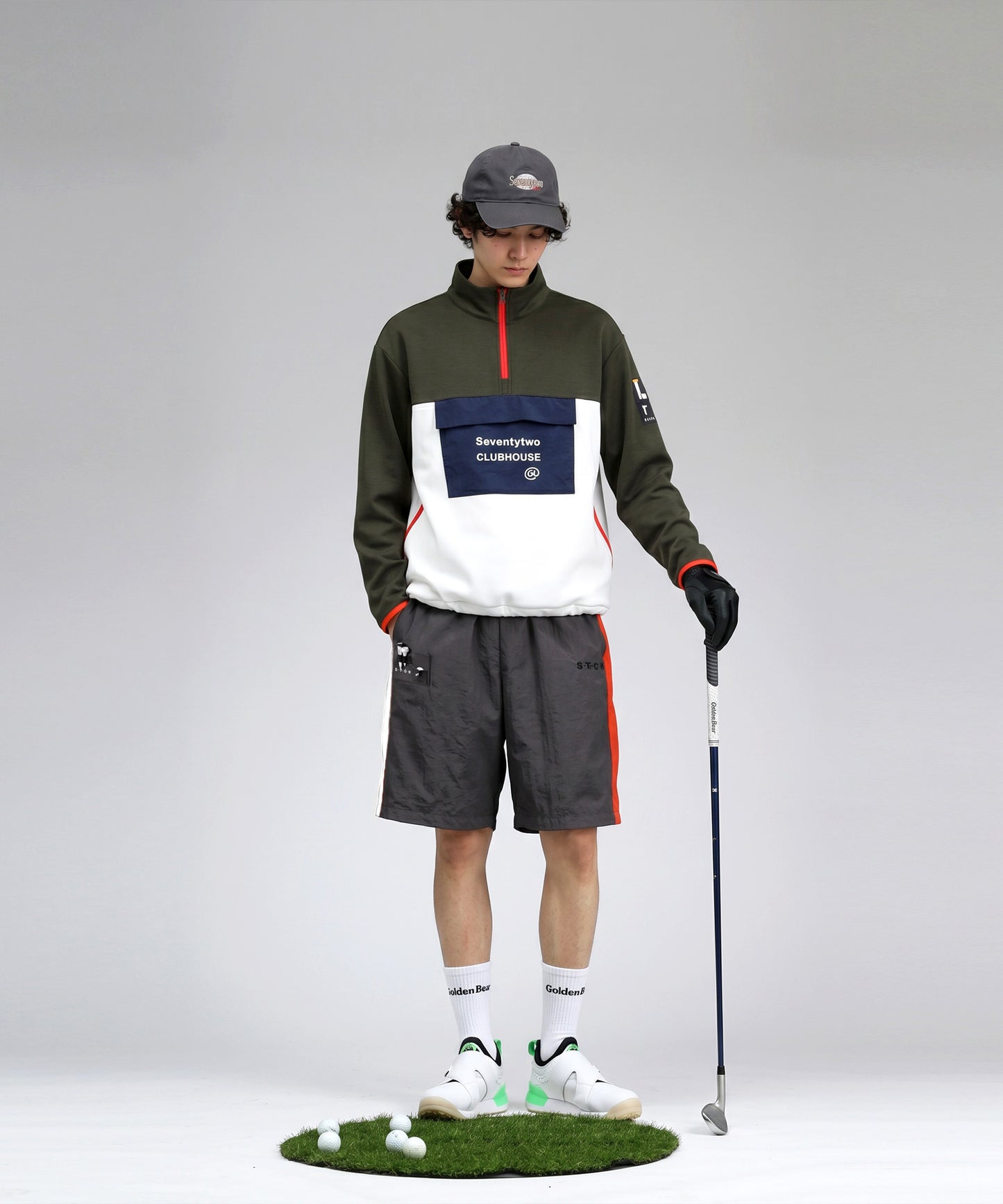 ANTIQUA GOLF×STCH Color-Blocked Shorts Men’s