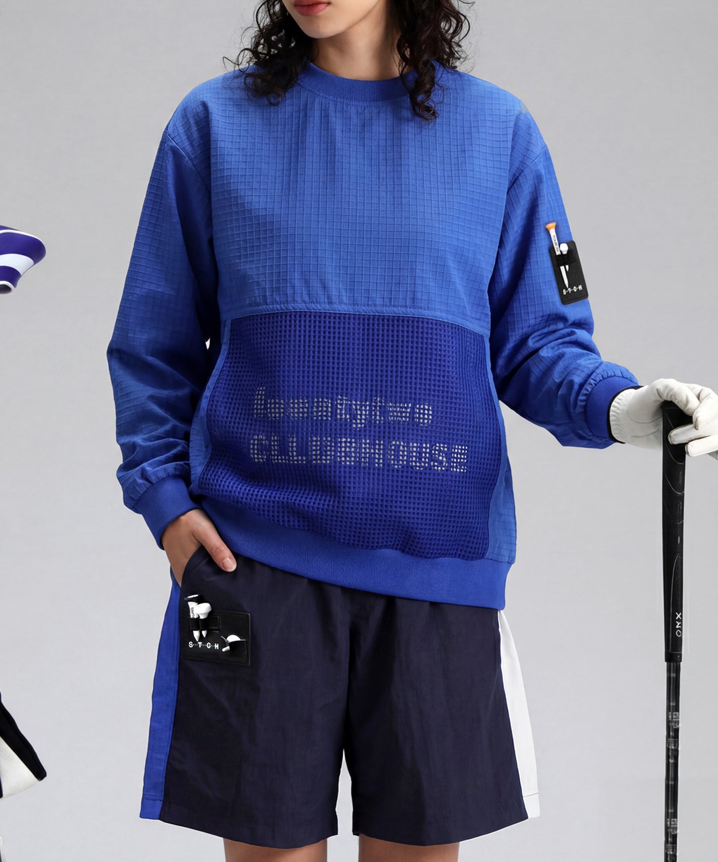 ANTIQUA GOLF×STCH Color-Blocked Shorts Ladies