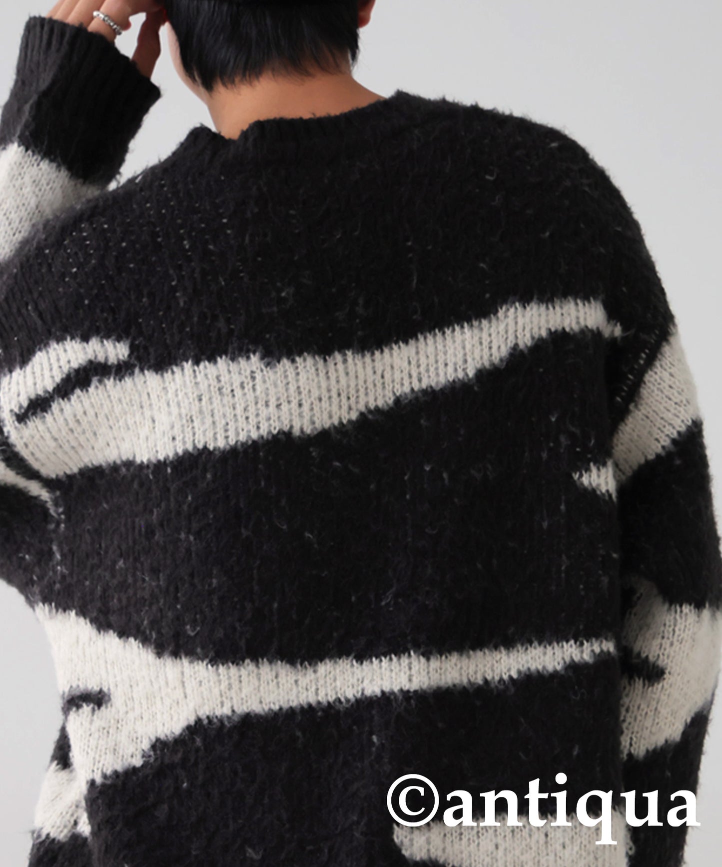 Zebra pattern Knit tops Men's