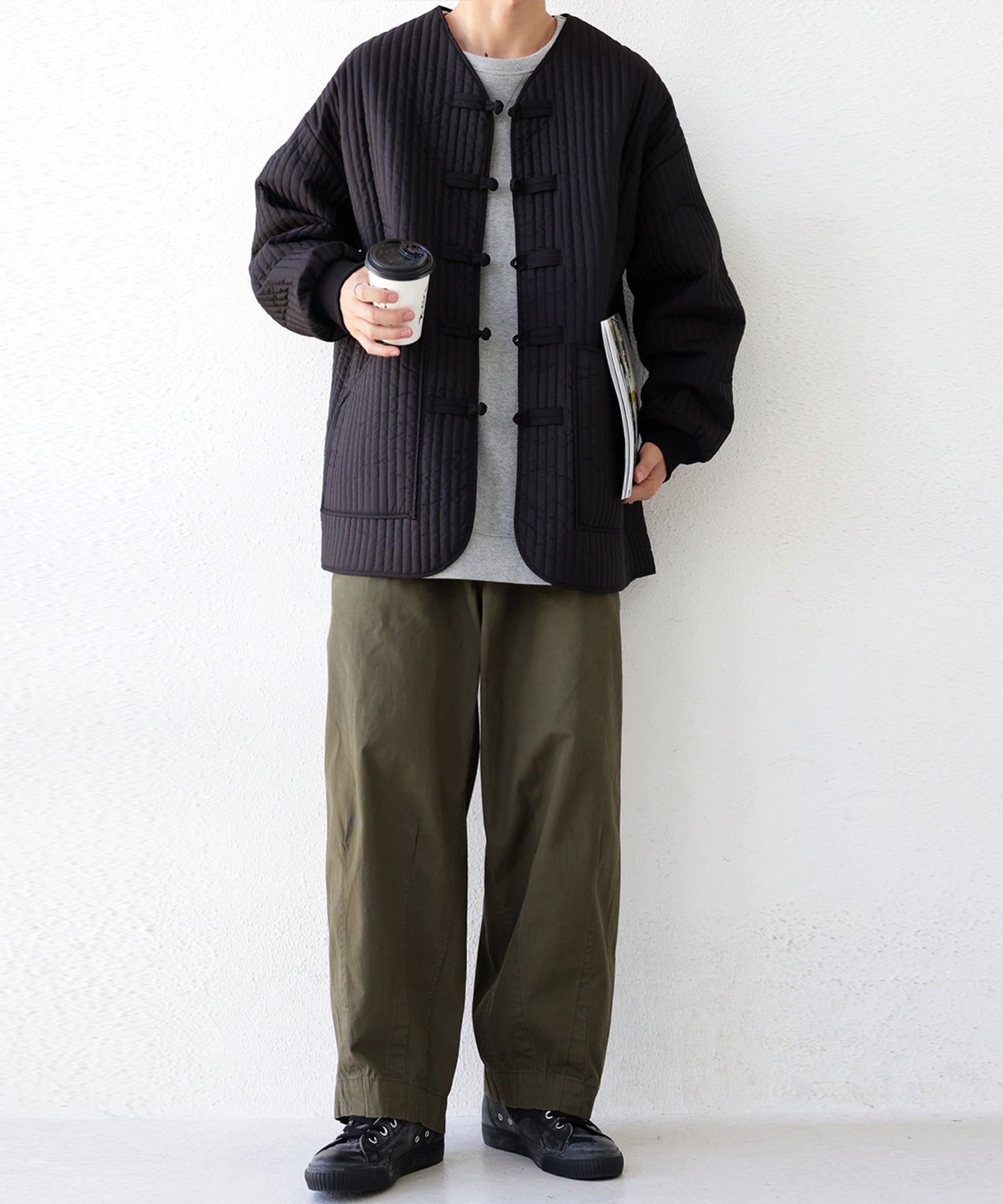 Men's quilting jacket Chinese button knot