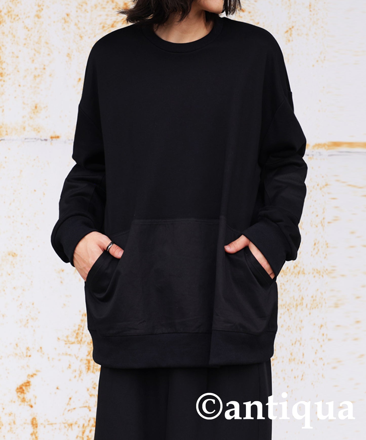 Different material switching Men's sweatshirt