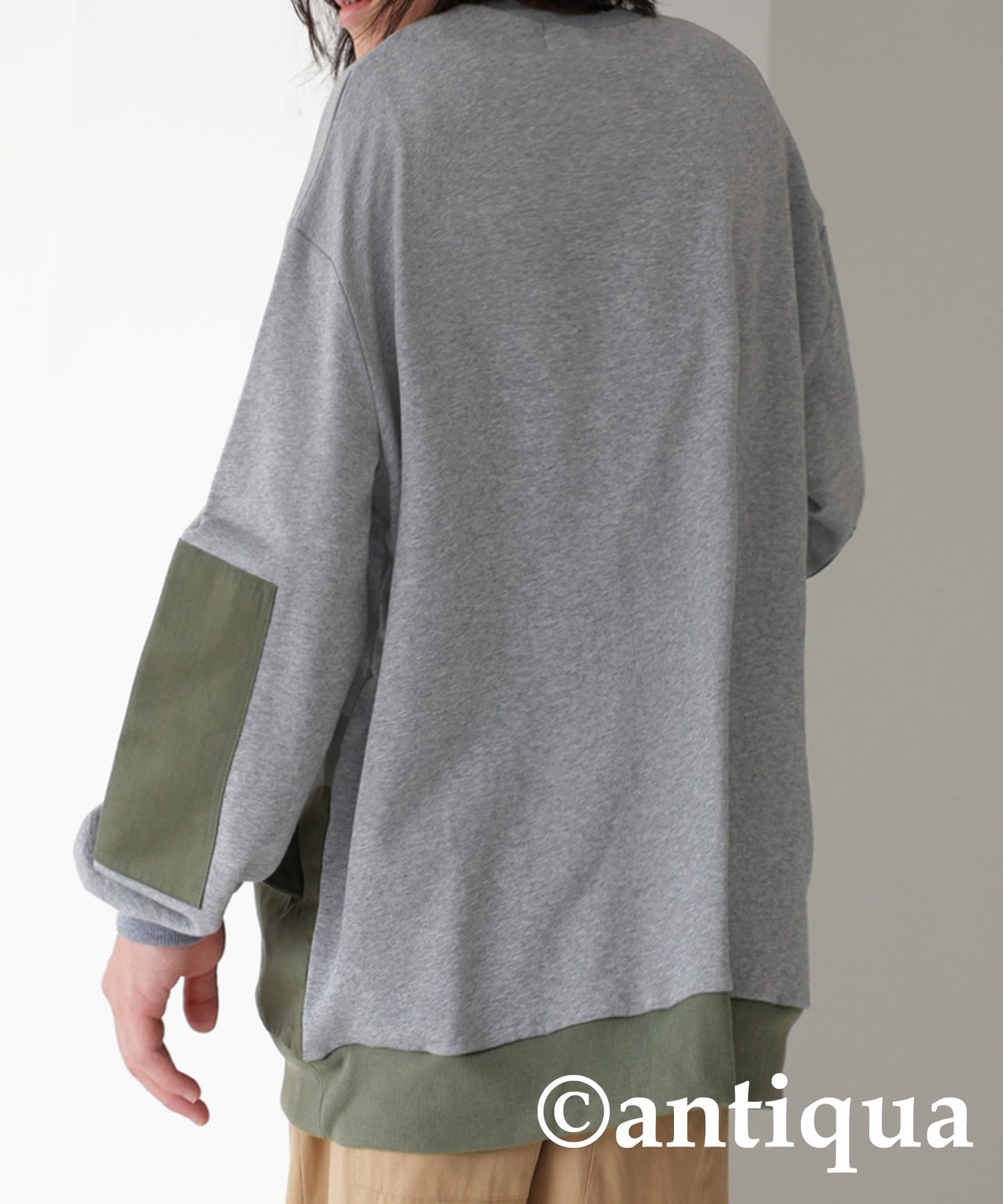 Different material switching Men's sweatshirt