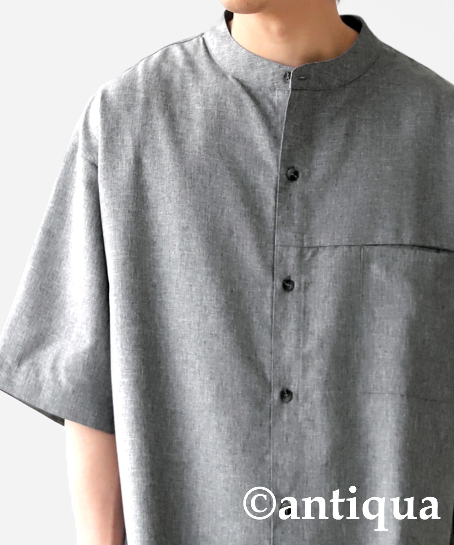 Linen Likes Men's Shirt Men's Tops Short-Sleeve Plain