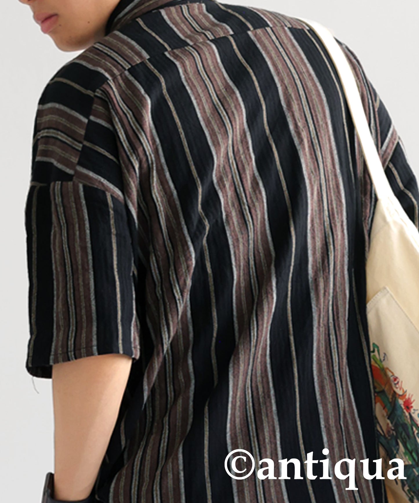 Ethnic striped pattern shirt Men's