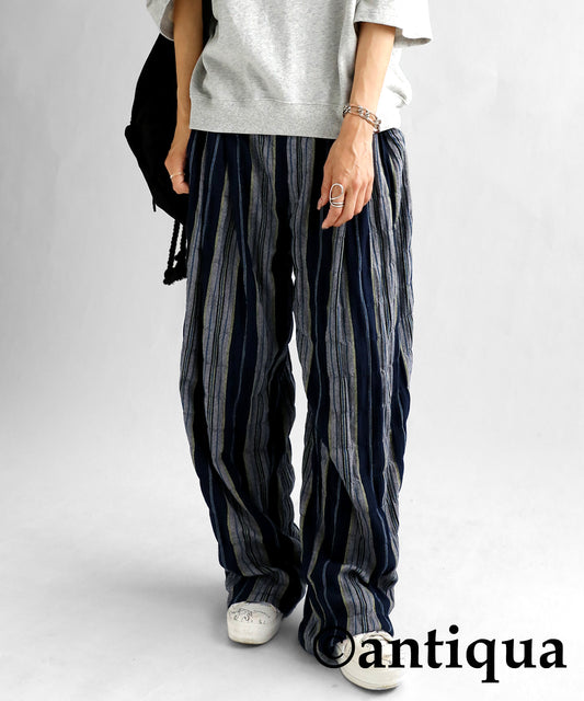 Ethnic pattern striped pants Ladies