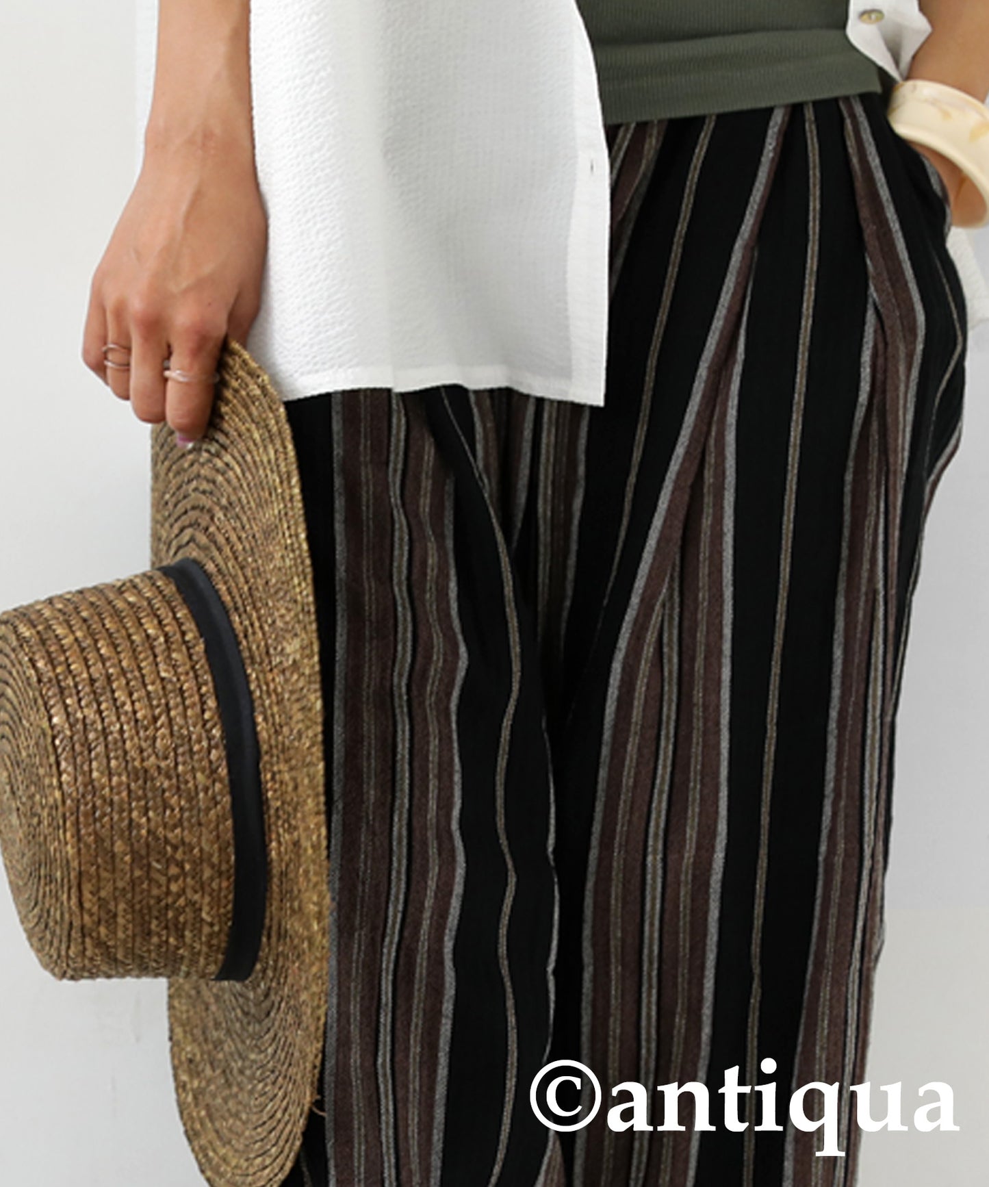 Ethnic pattern striped pants Ladies