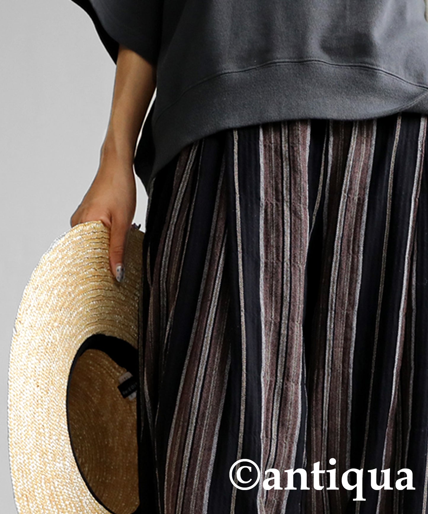 Ethnic pattern striped pants Ladies