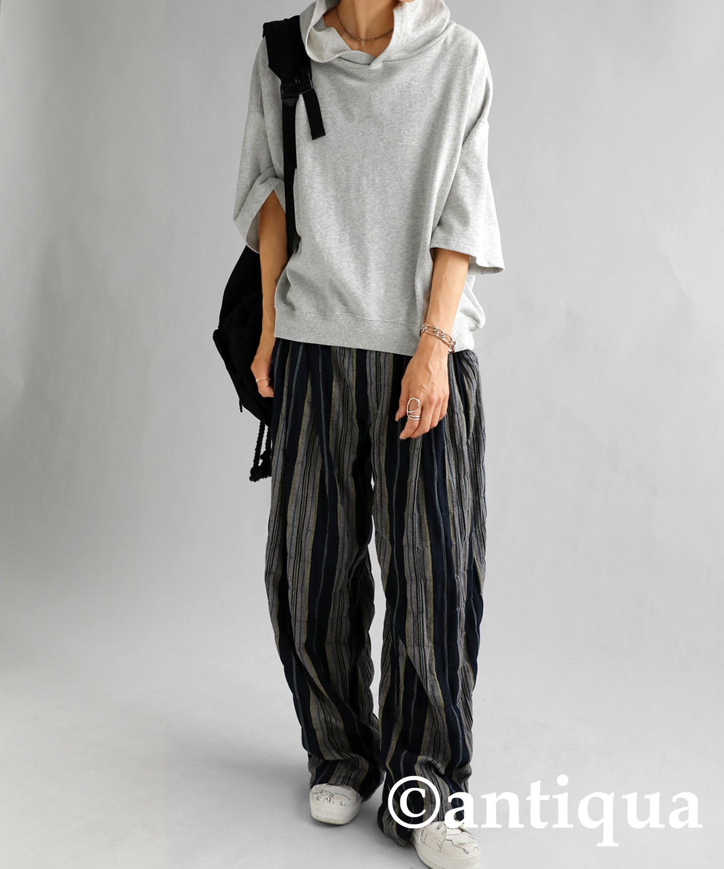 Ethnic pattern striped pants Ladies