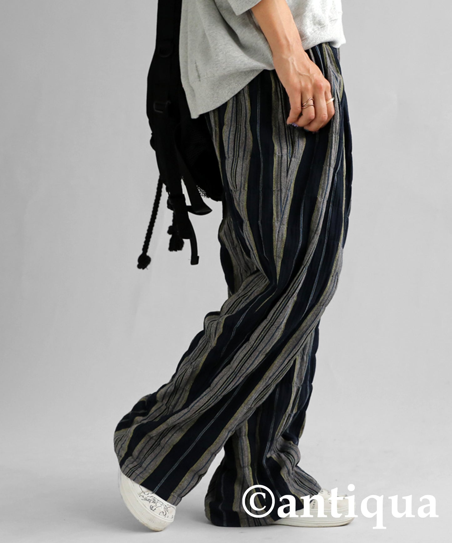 Ethnic pattern striped pants Ladies