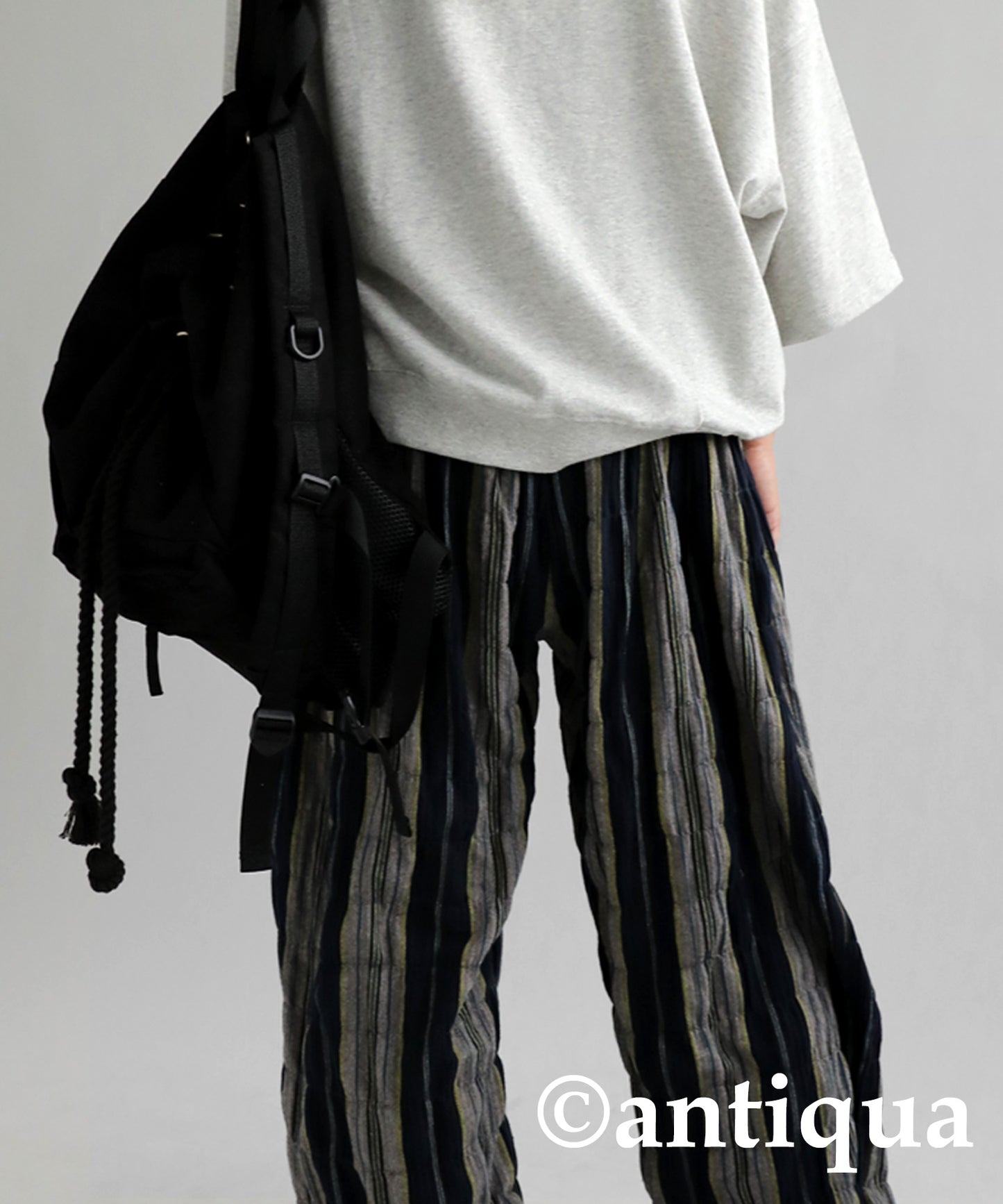 Ethnic pattern striped pants Ladies