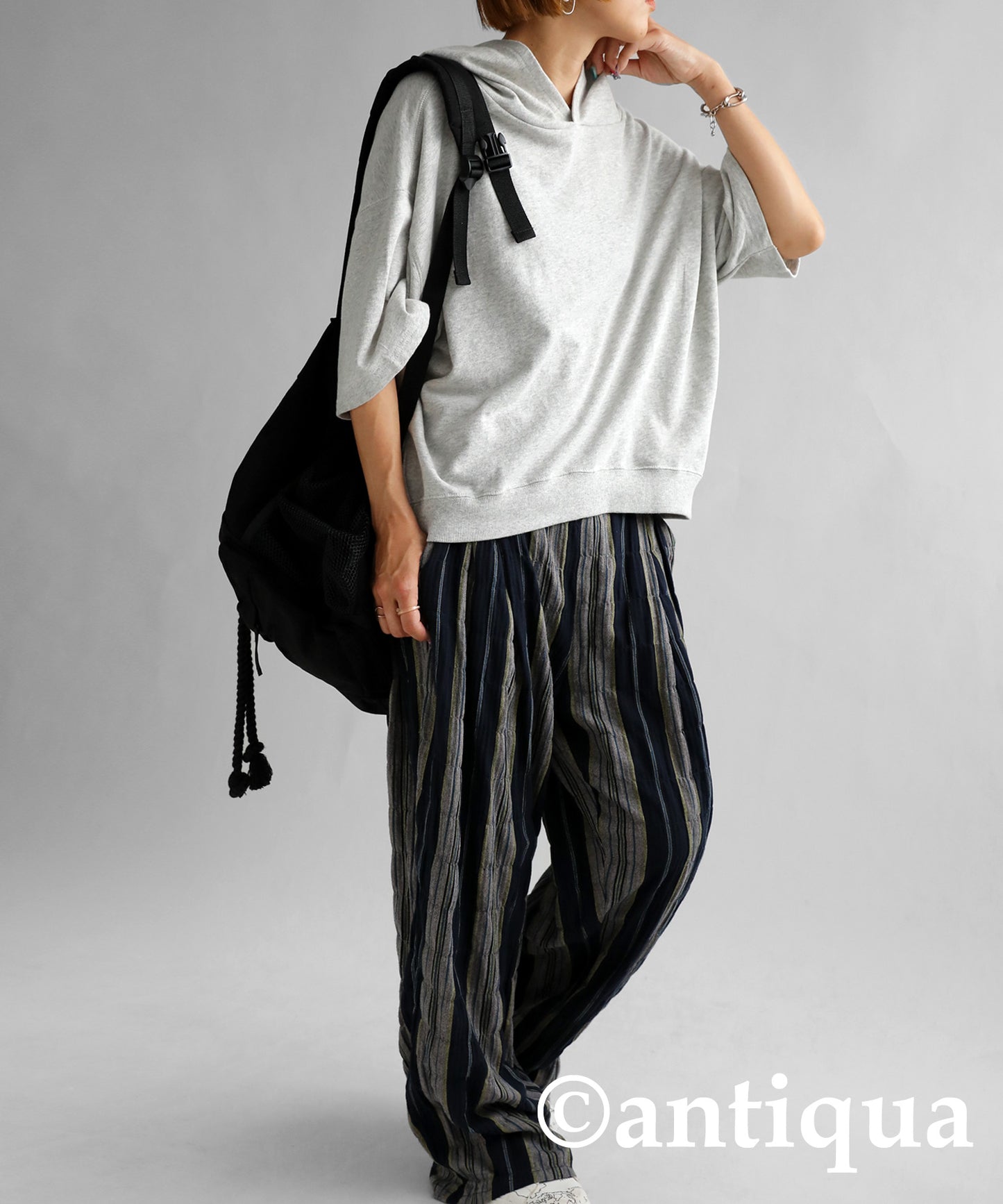 Ethnic pattern striped pants Ladies