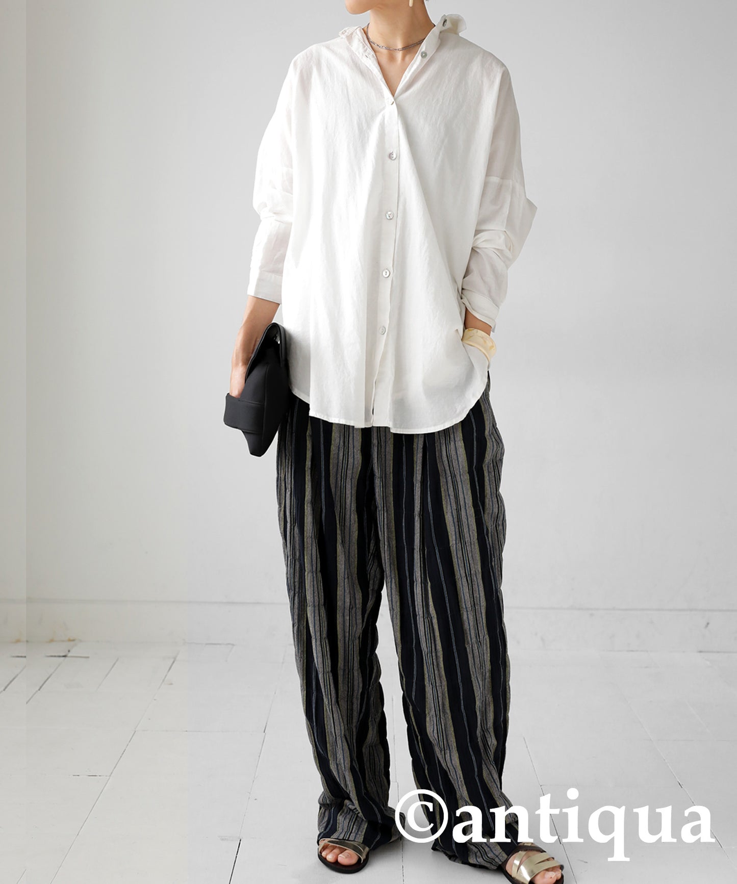 Ethnic pattern striped pants Ladies