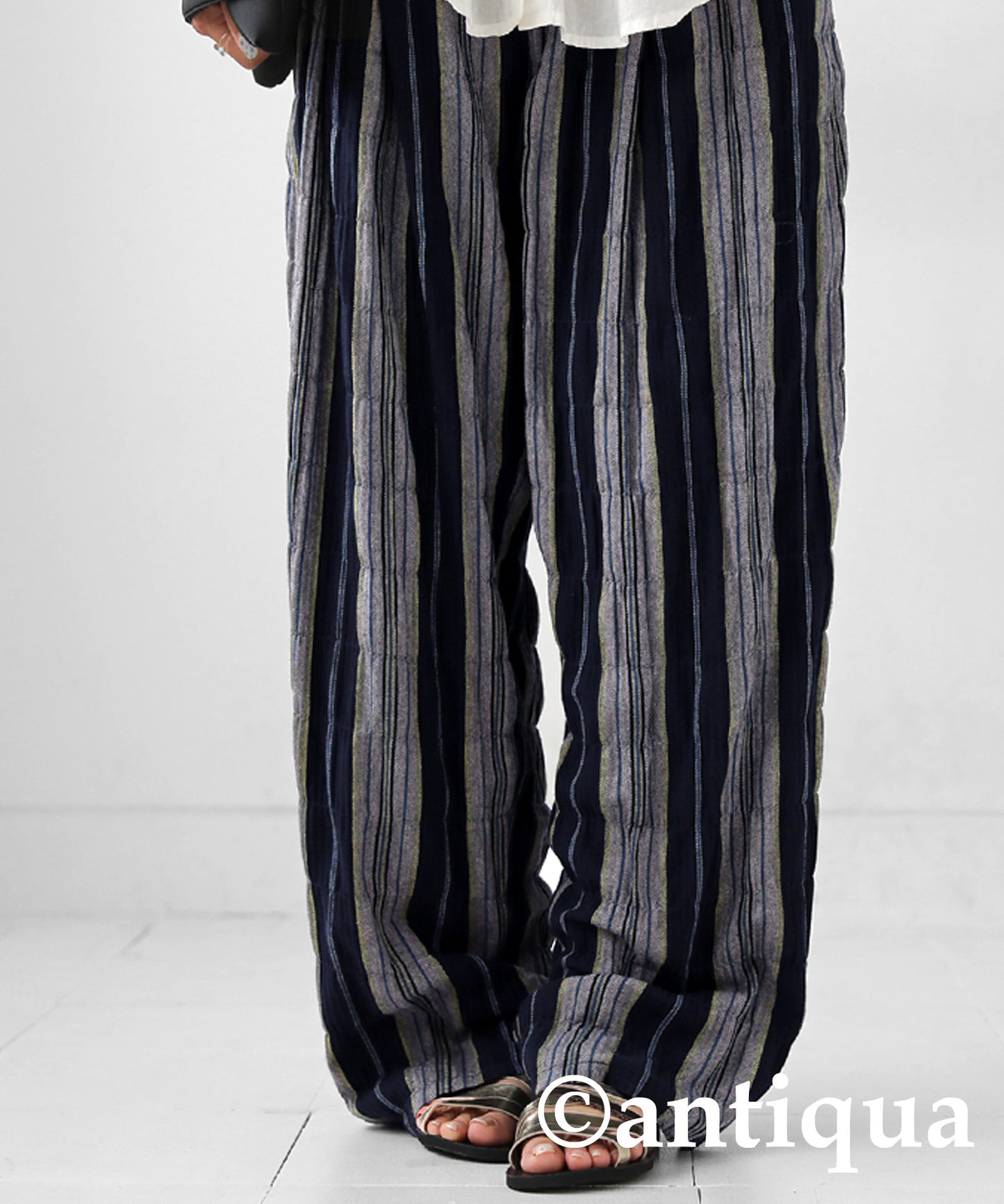 Ethnic pattern striped pants Ladies