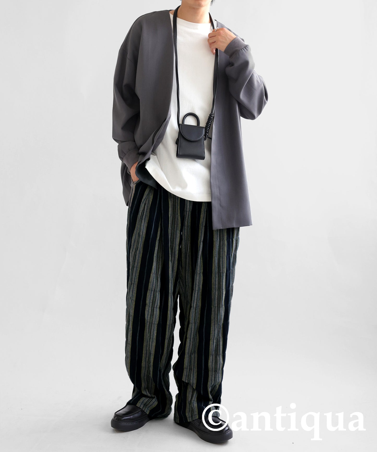 Ethnic pattern striped pants Men's