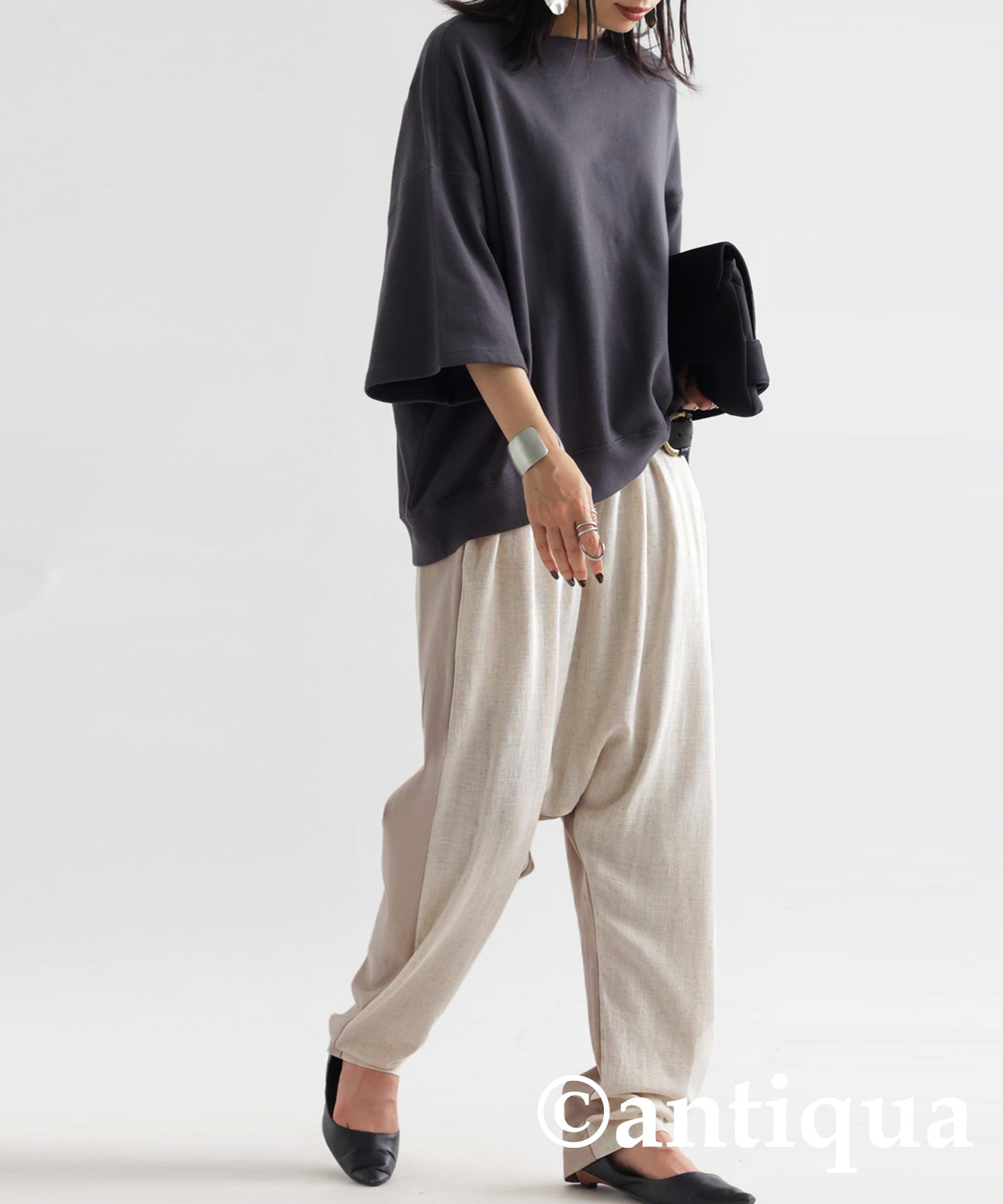 Different material Docking Saruel Pants Ladies