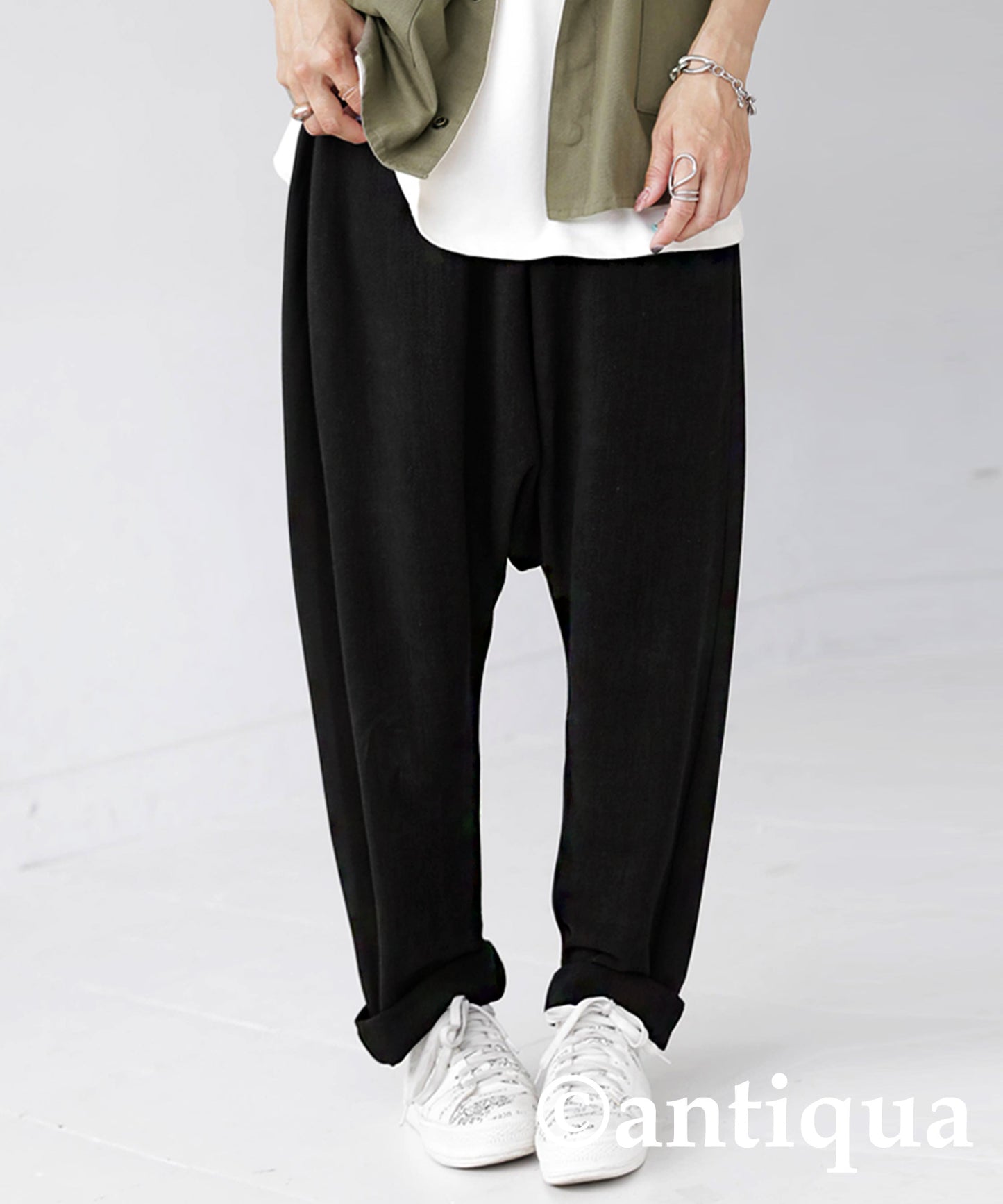 Different material Docking Saruel Pants Ladies