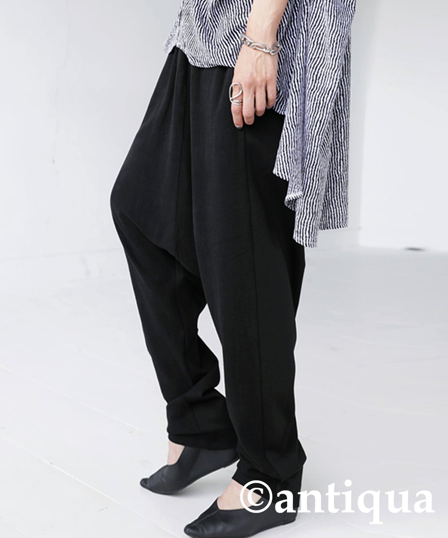 Different material Docking Saruel Pants Ladies