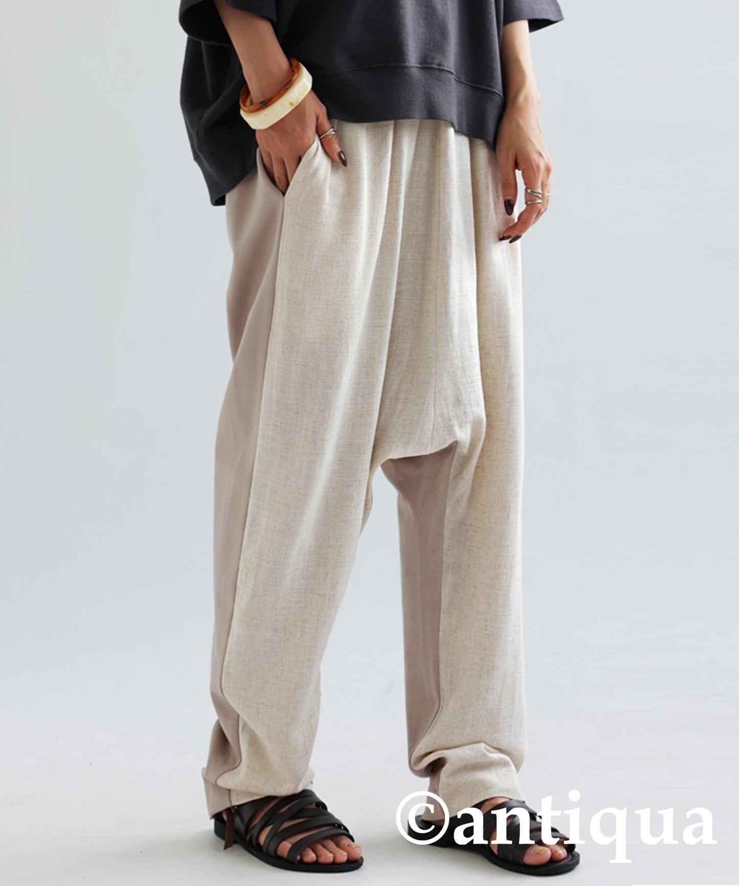 Different material Docking Saruel Pants Ladies