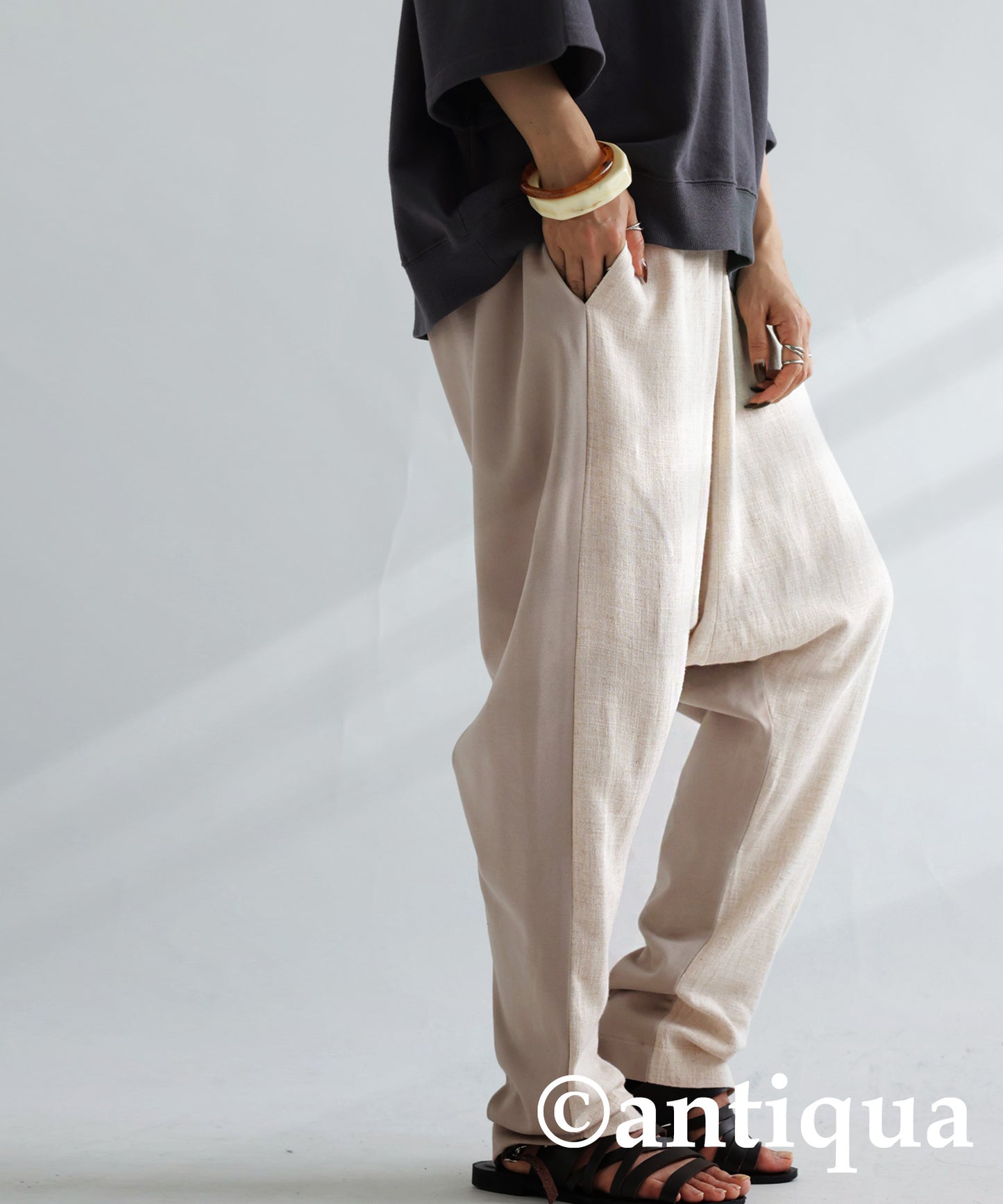 Different material Docking Saruel Pants Ladies