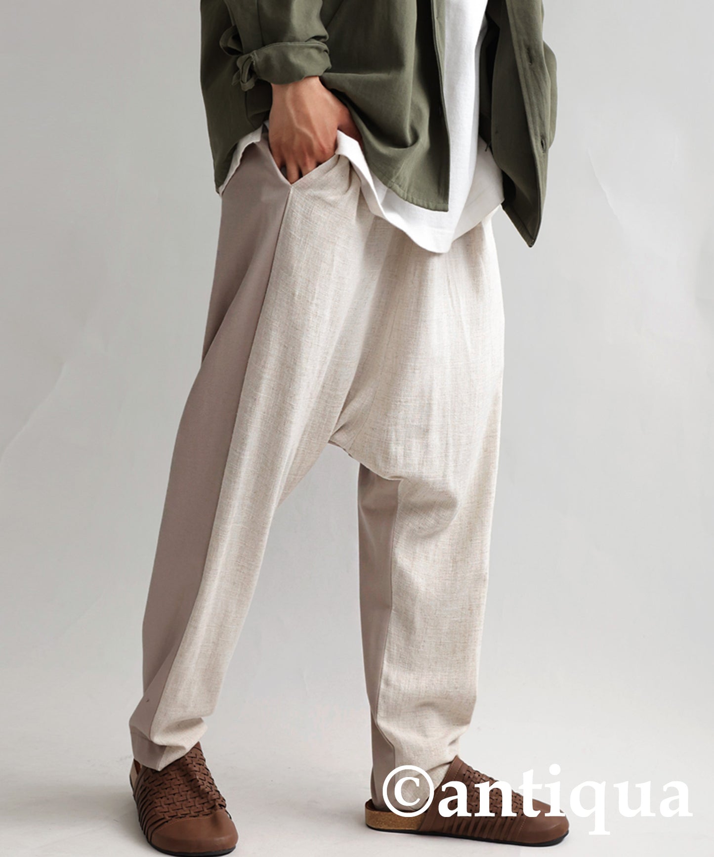 Different material Docking Saruel Pants Men's