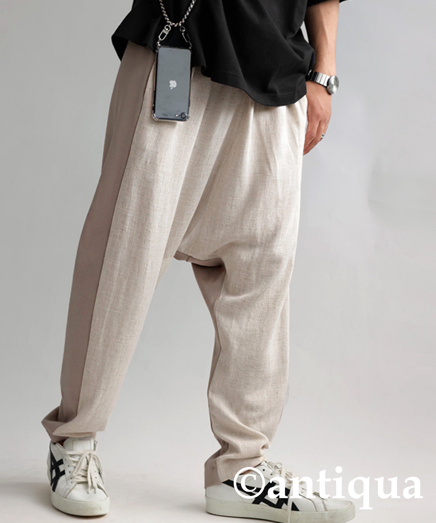 Different material Docking Saruel Pants Men's