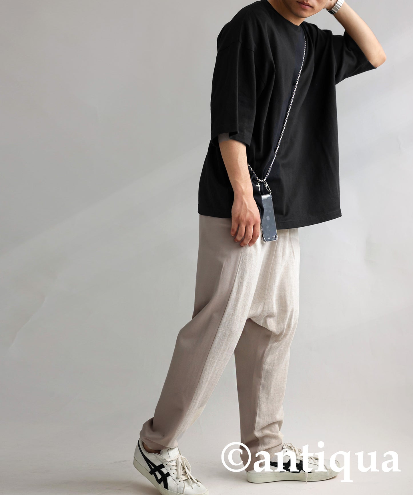 Different material Docking Saruel Pants Men's