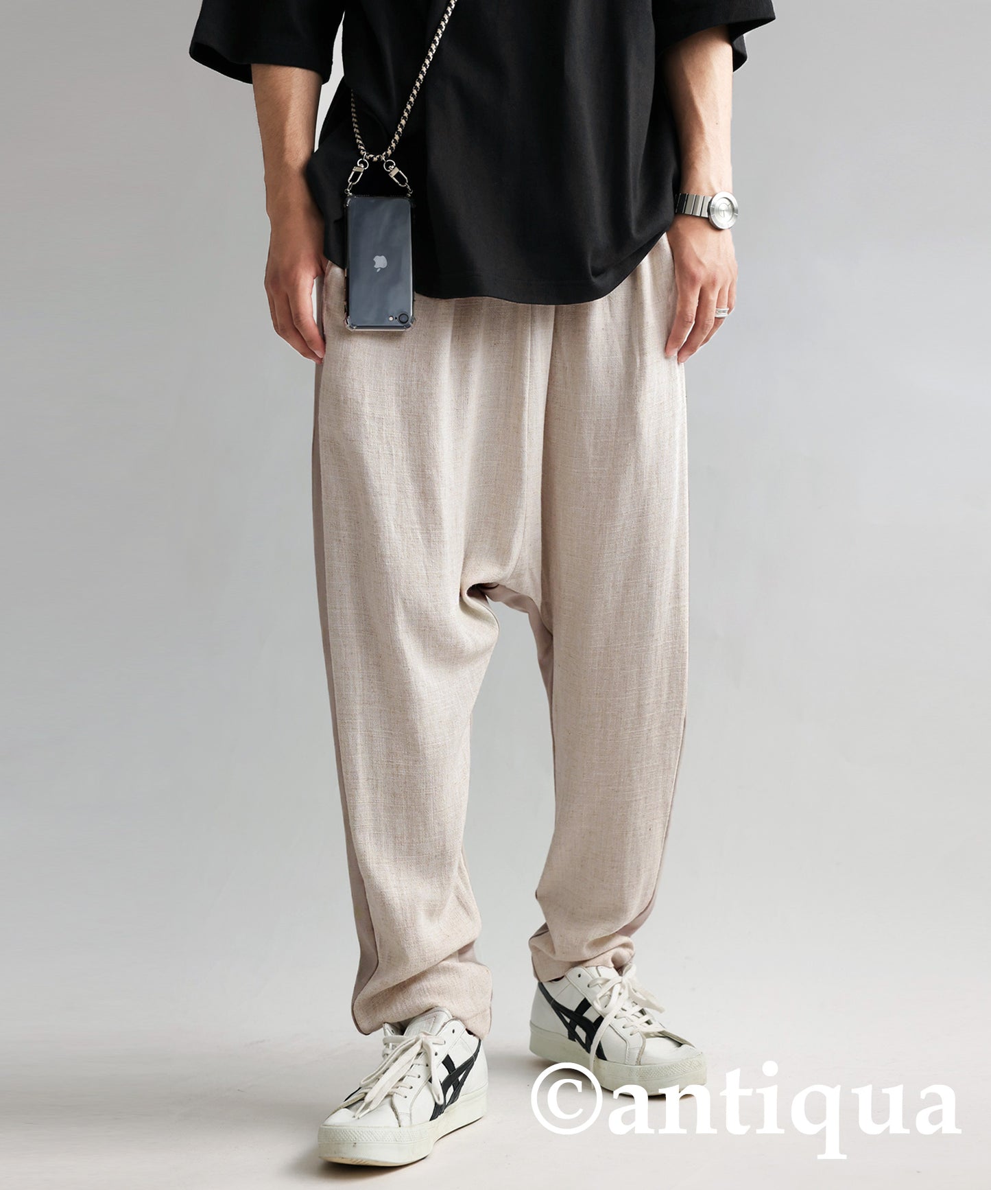 Different material Docking Saruel Pants Men's