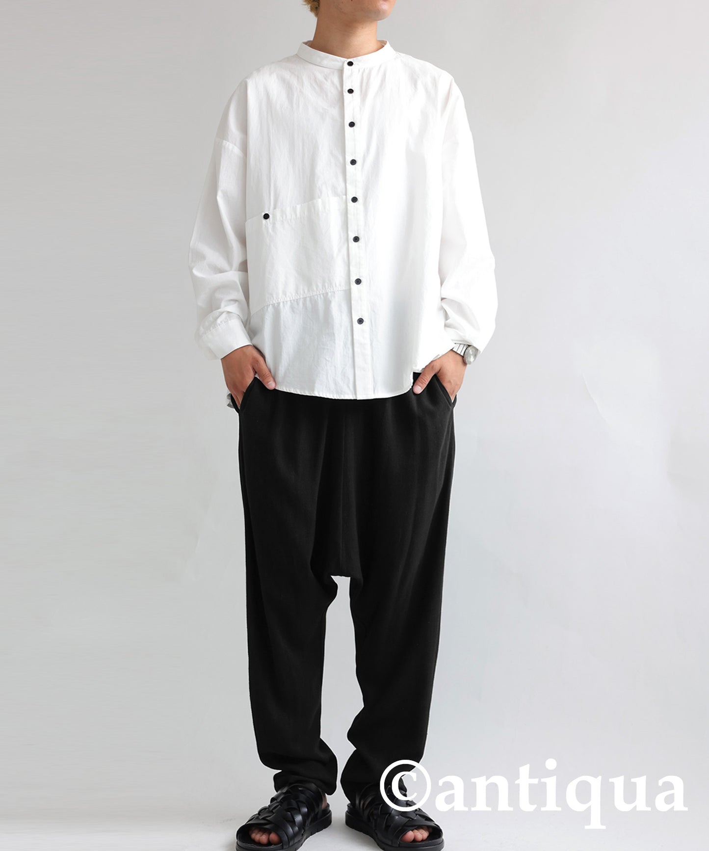 Different material Docking Saruel Pants Men's