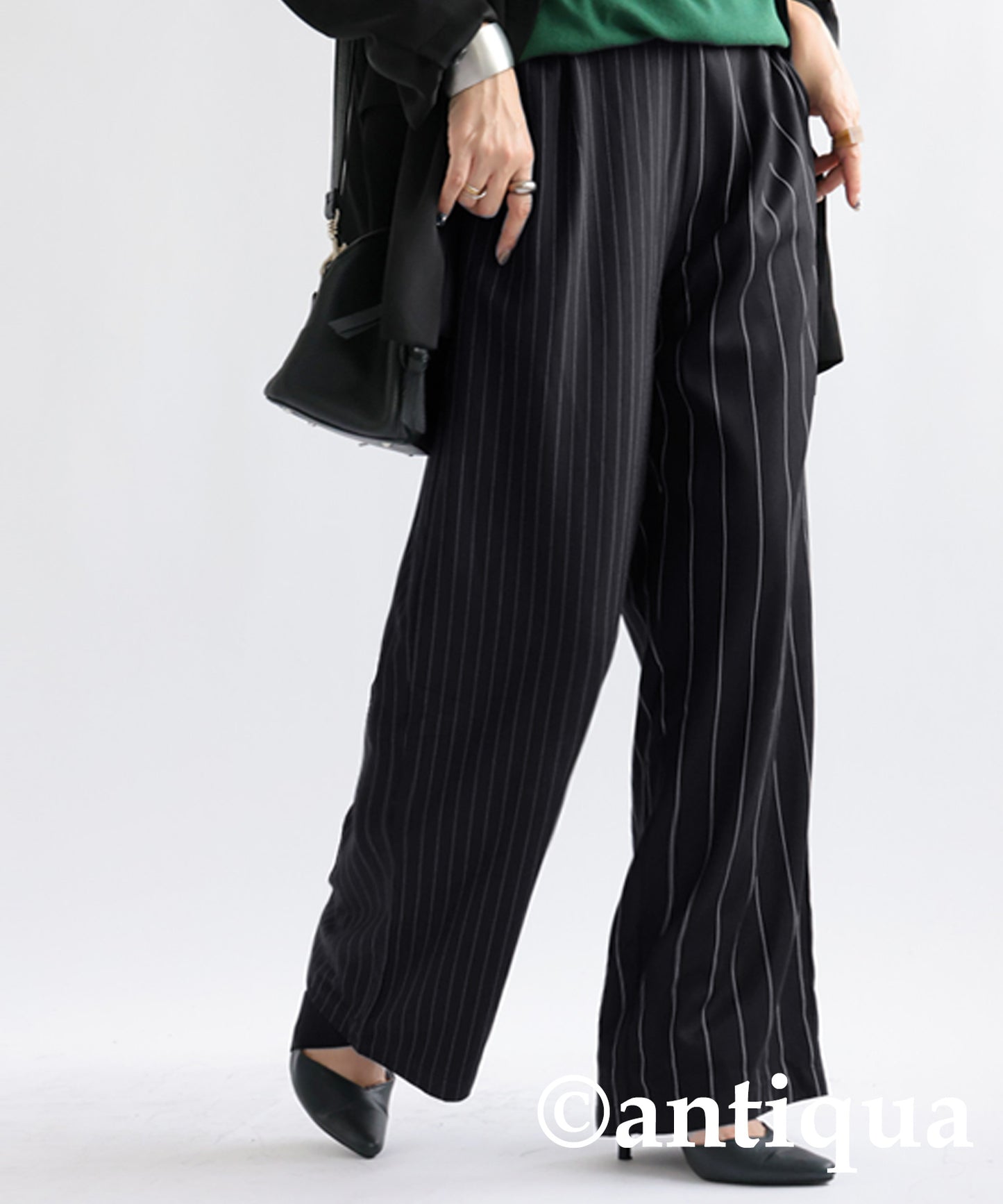 Striped Tuck Pants Ladies