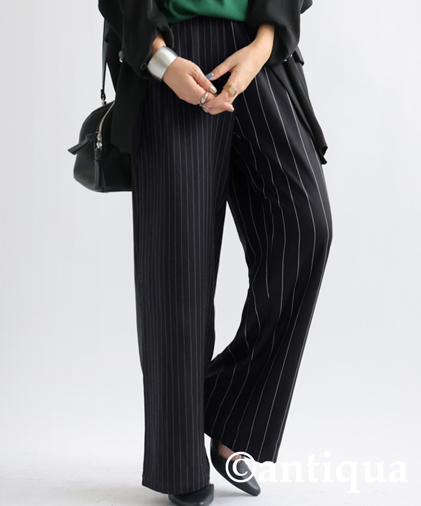 Striped Tuck Pants Ladies