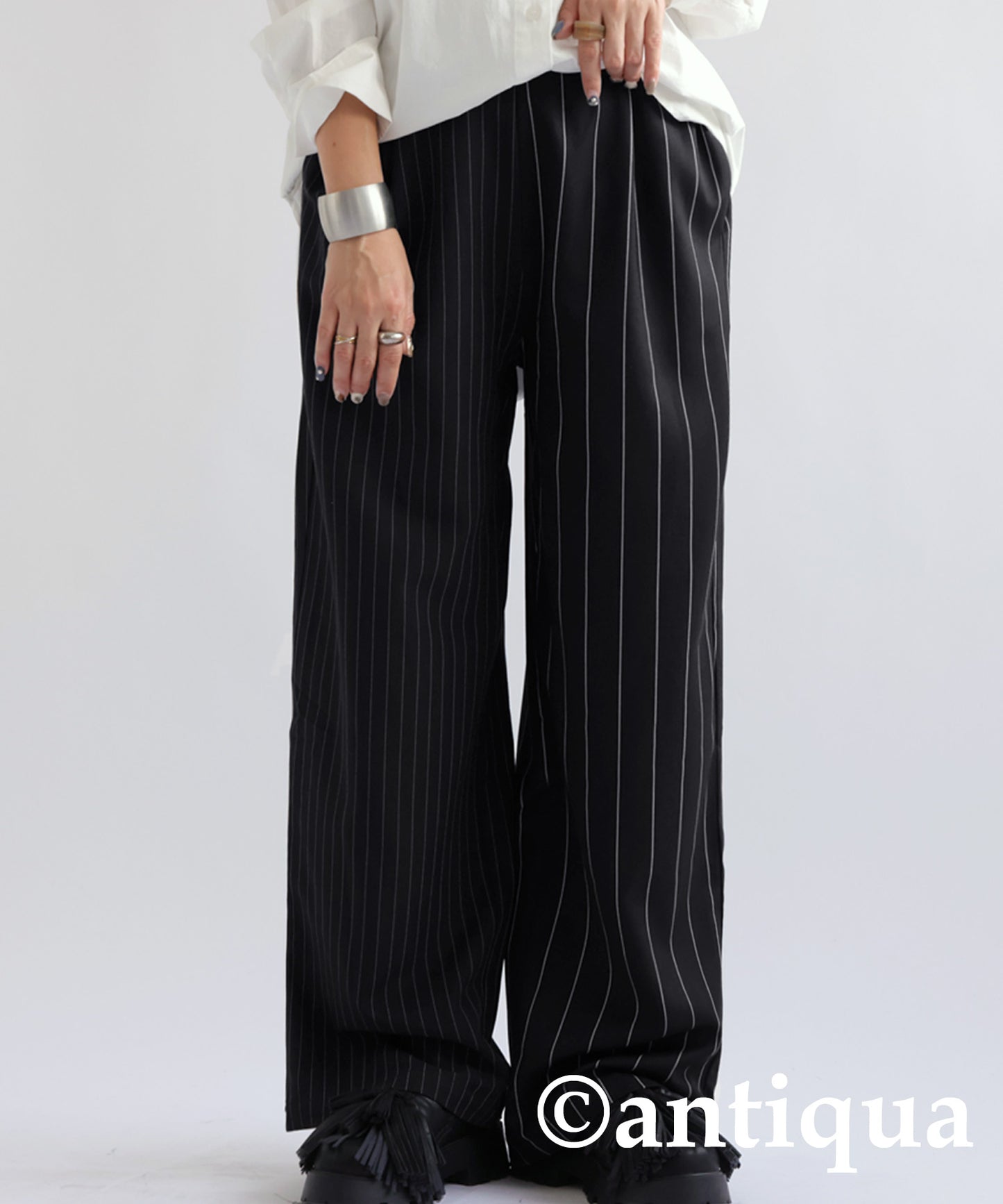 Striped Tuck Pants Ladies