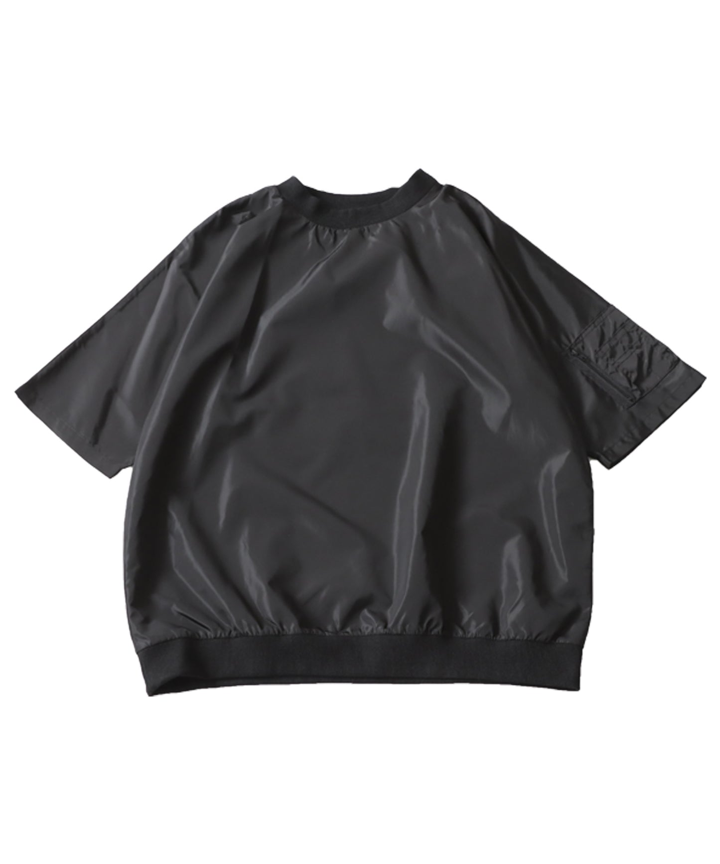 MA-1 style nylon short sleeve tops Men's