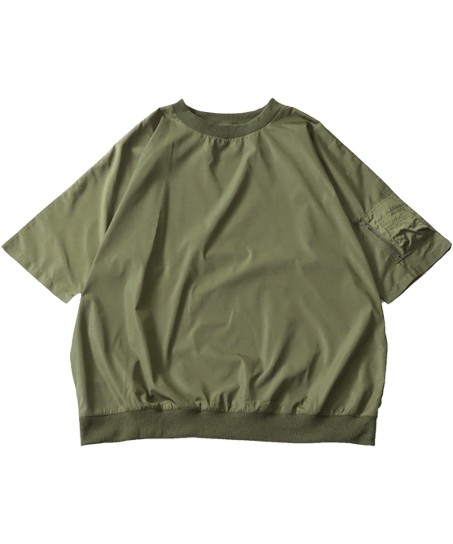 MA-1 style nylon short sleeve tops Men's