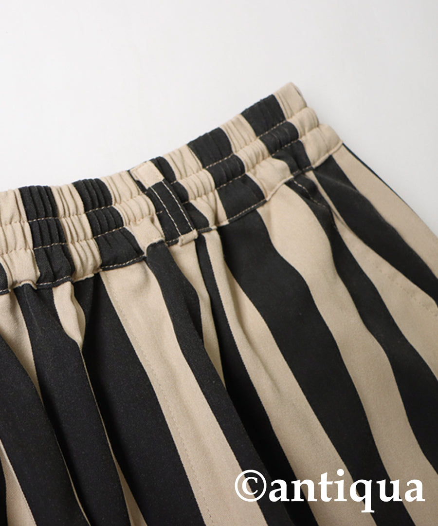 Men's tapered full-length pants vertical stripe