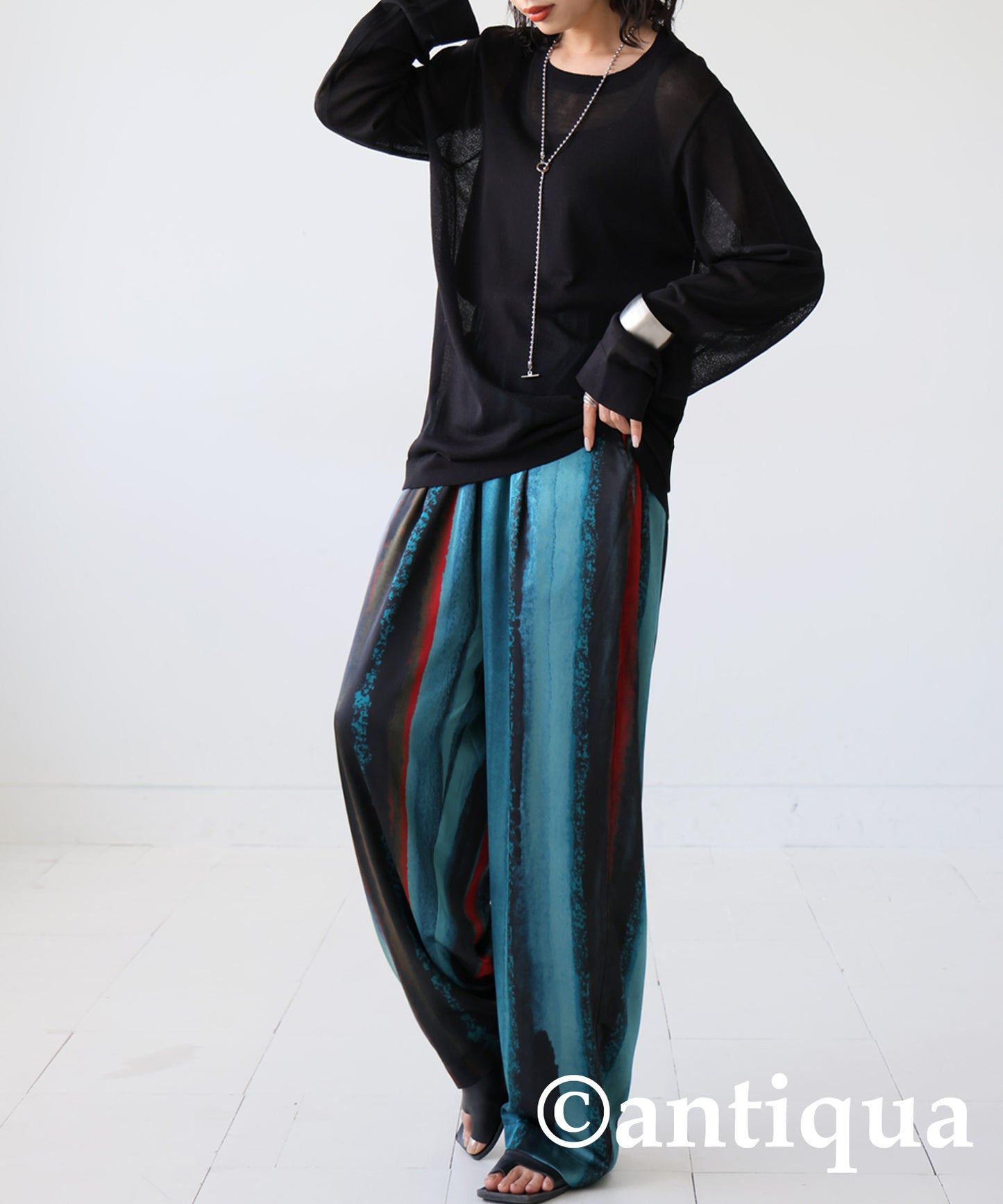 Ladies Tapered pants Long-length