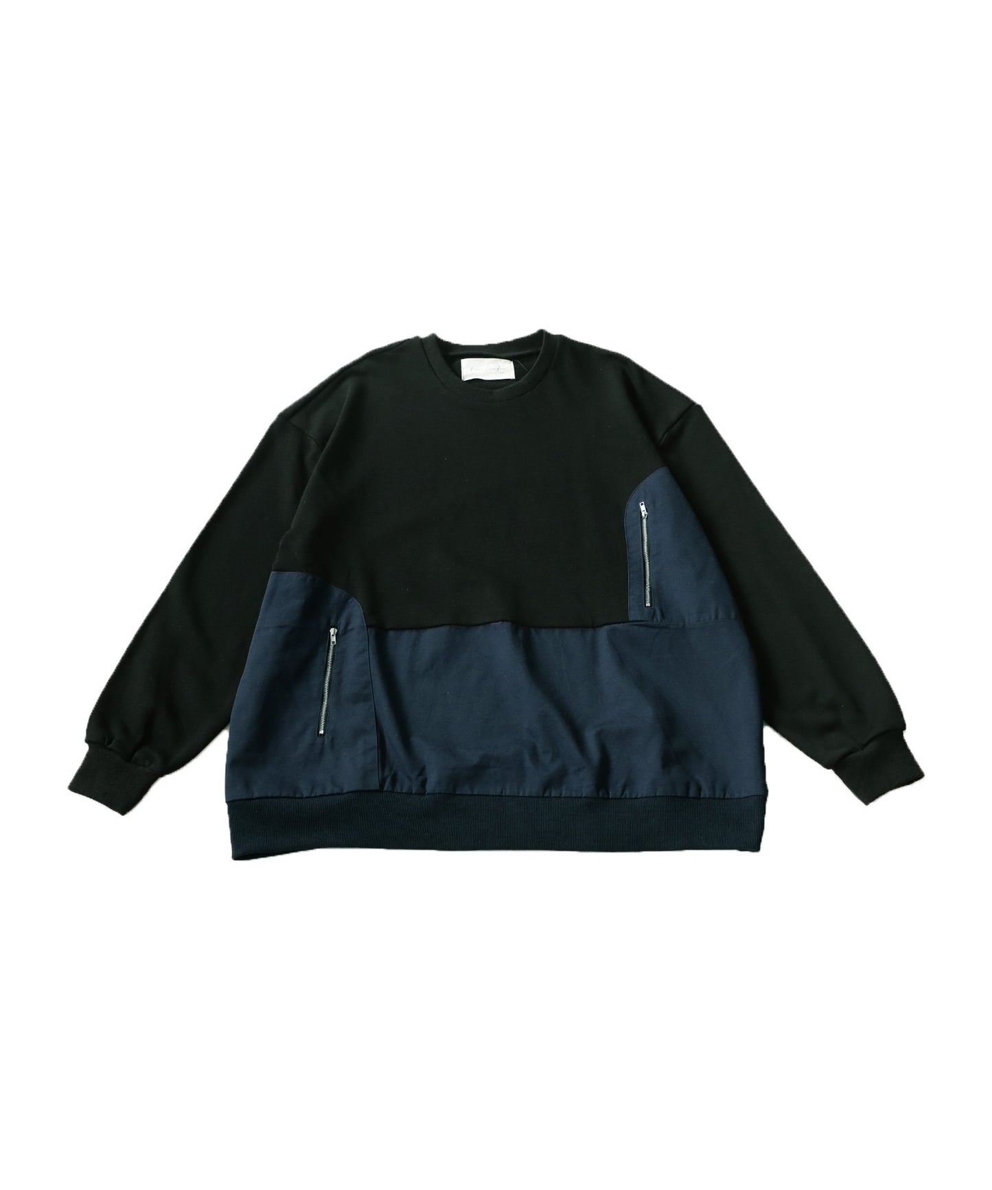 Different Materials Switching Sweatshirt Men's