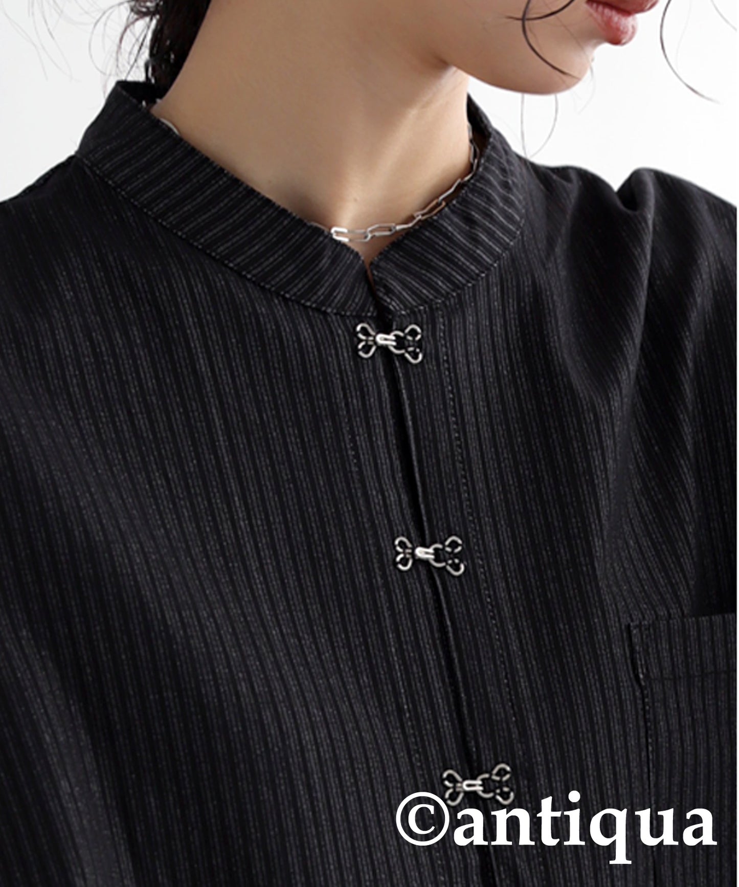 China-Style Striped Shirt Ladies