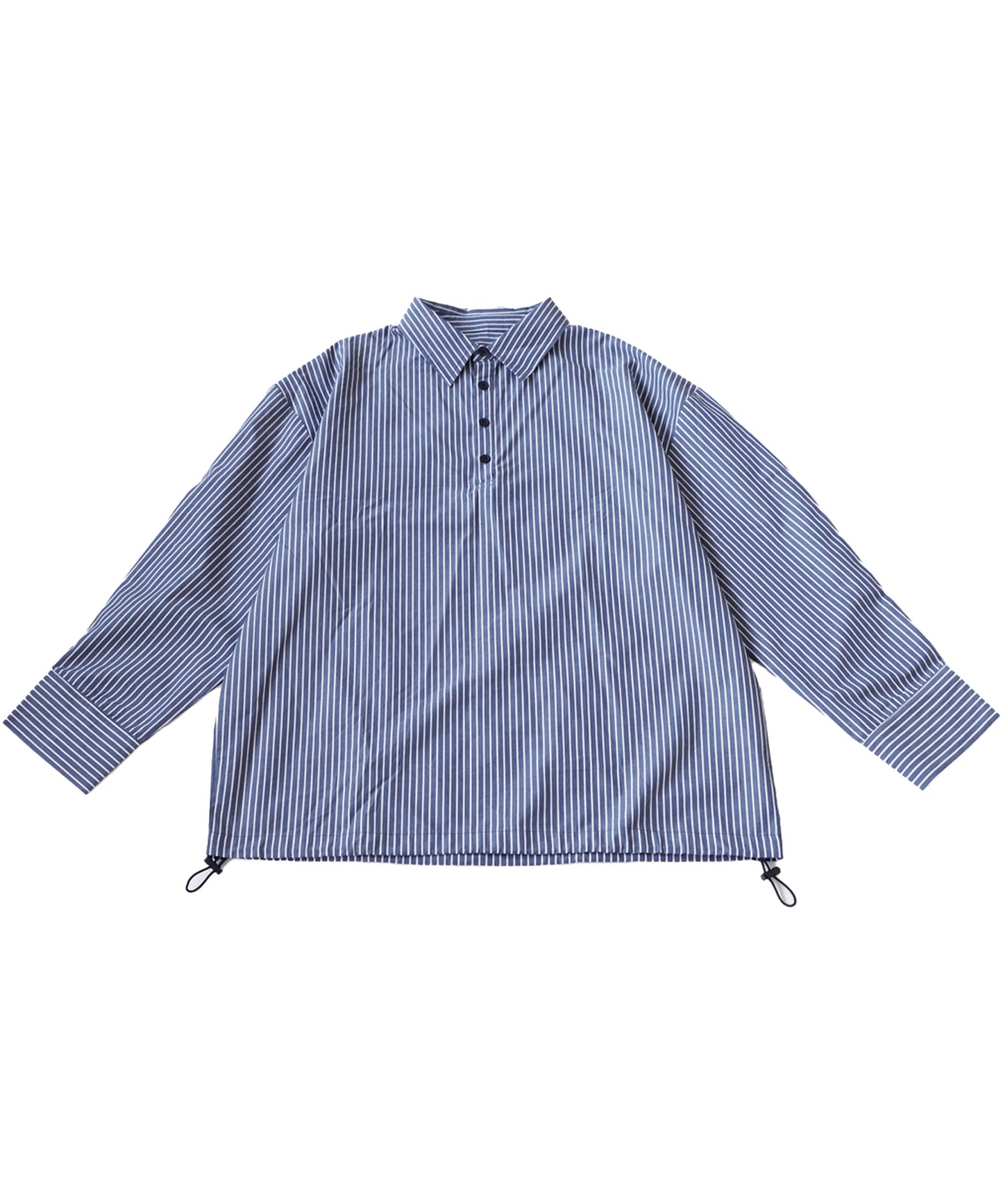 Stripe Shirt with Drawstring Ladies