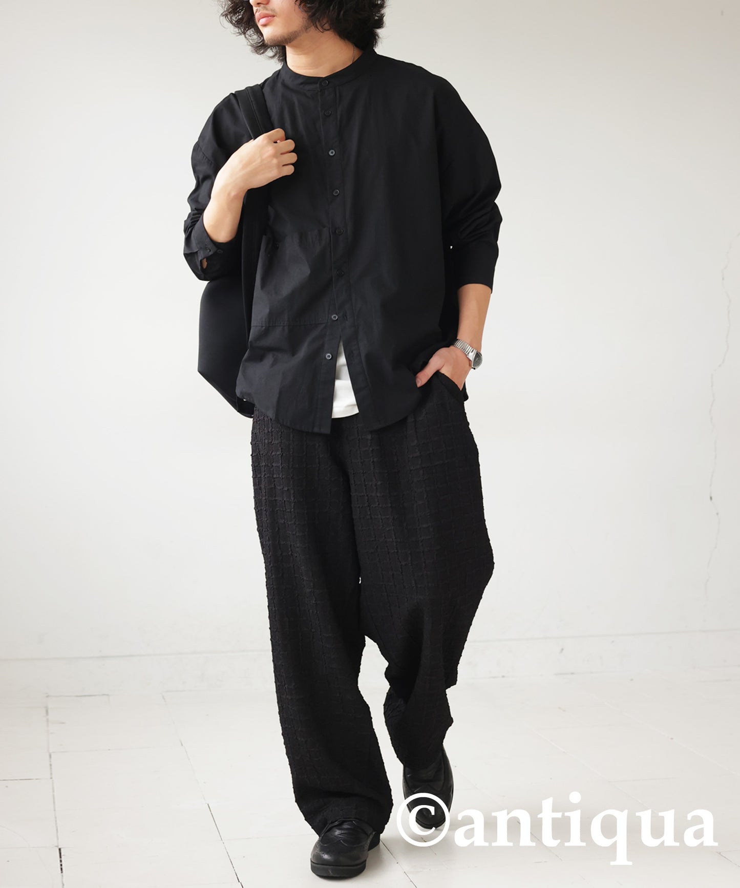 Design Pants with Grid Men's