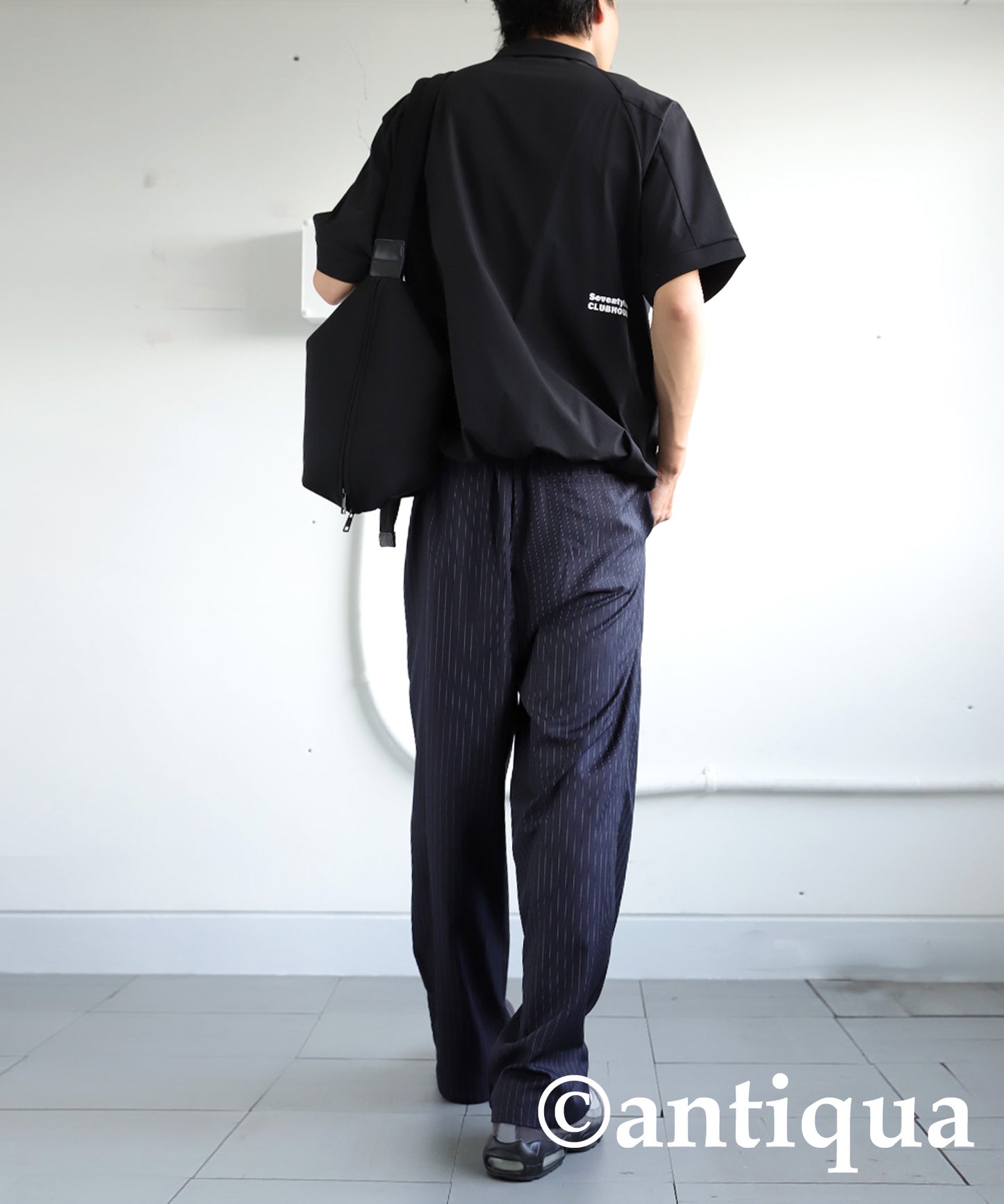 Striped Switching Wide Pants Men's