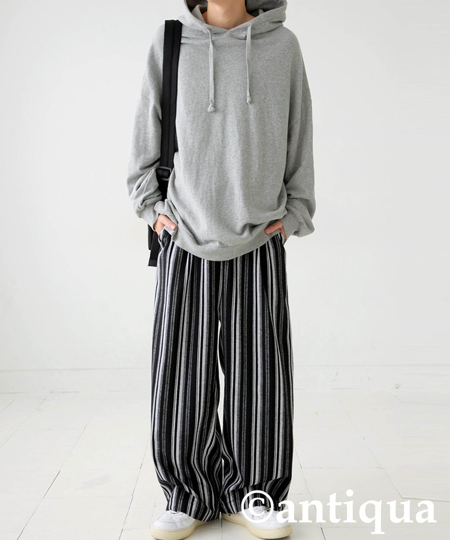 Striped Tuck Wide Pants Men's